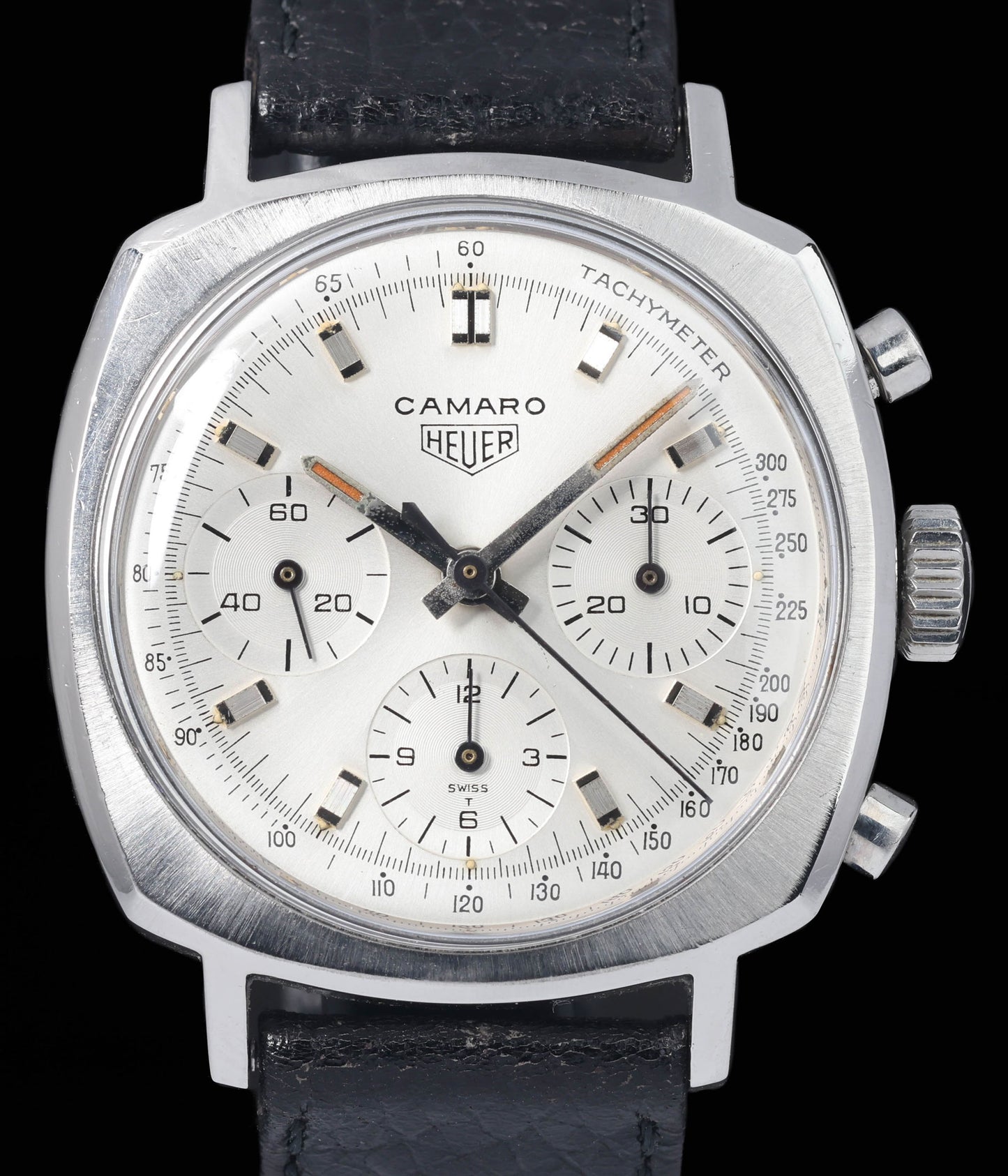 Preowned vintage Heuer Camaro 7220 T 'First Execution' 37mm Circa 1968 | Crown Vintage Watches