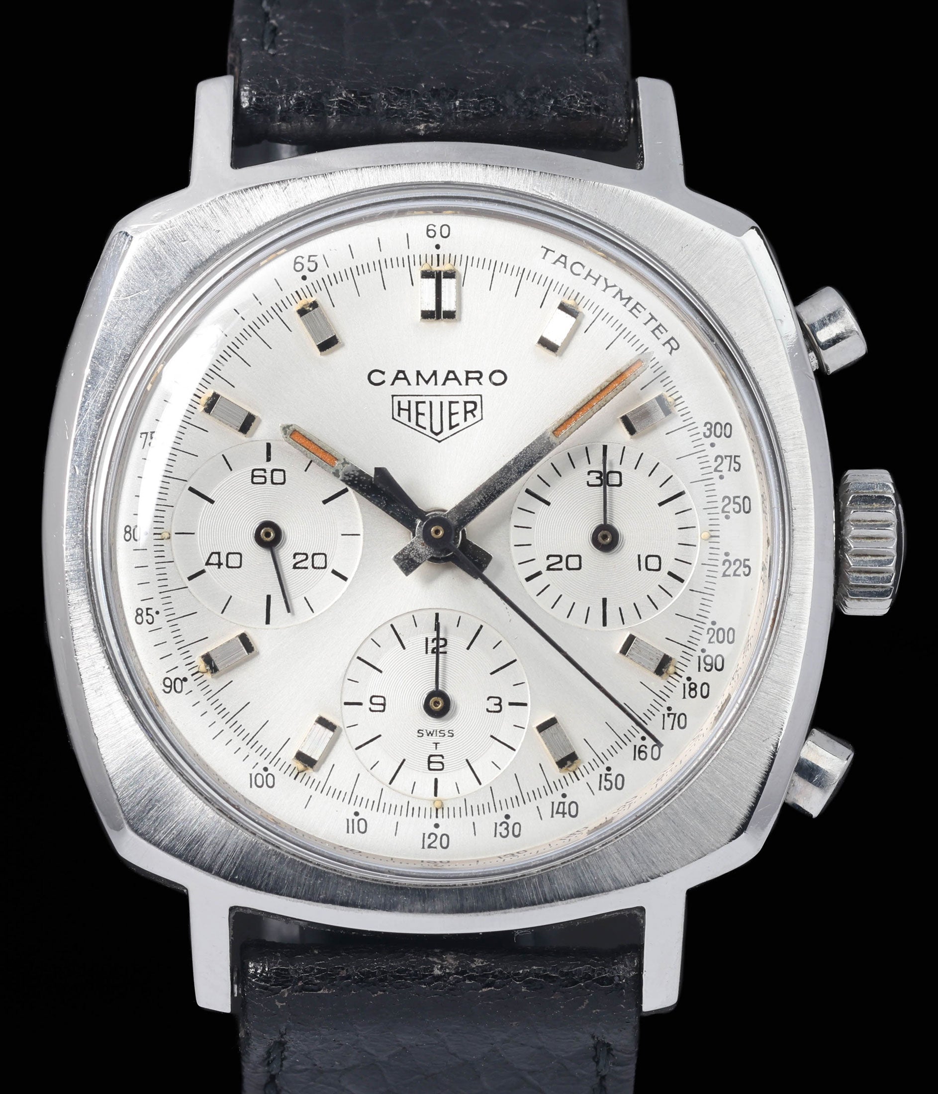 Preowned vintage Heuer Camaro 7220 T 'First Execution' 37mm Circa 1968 | Crown Vintage Watches