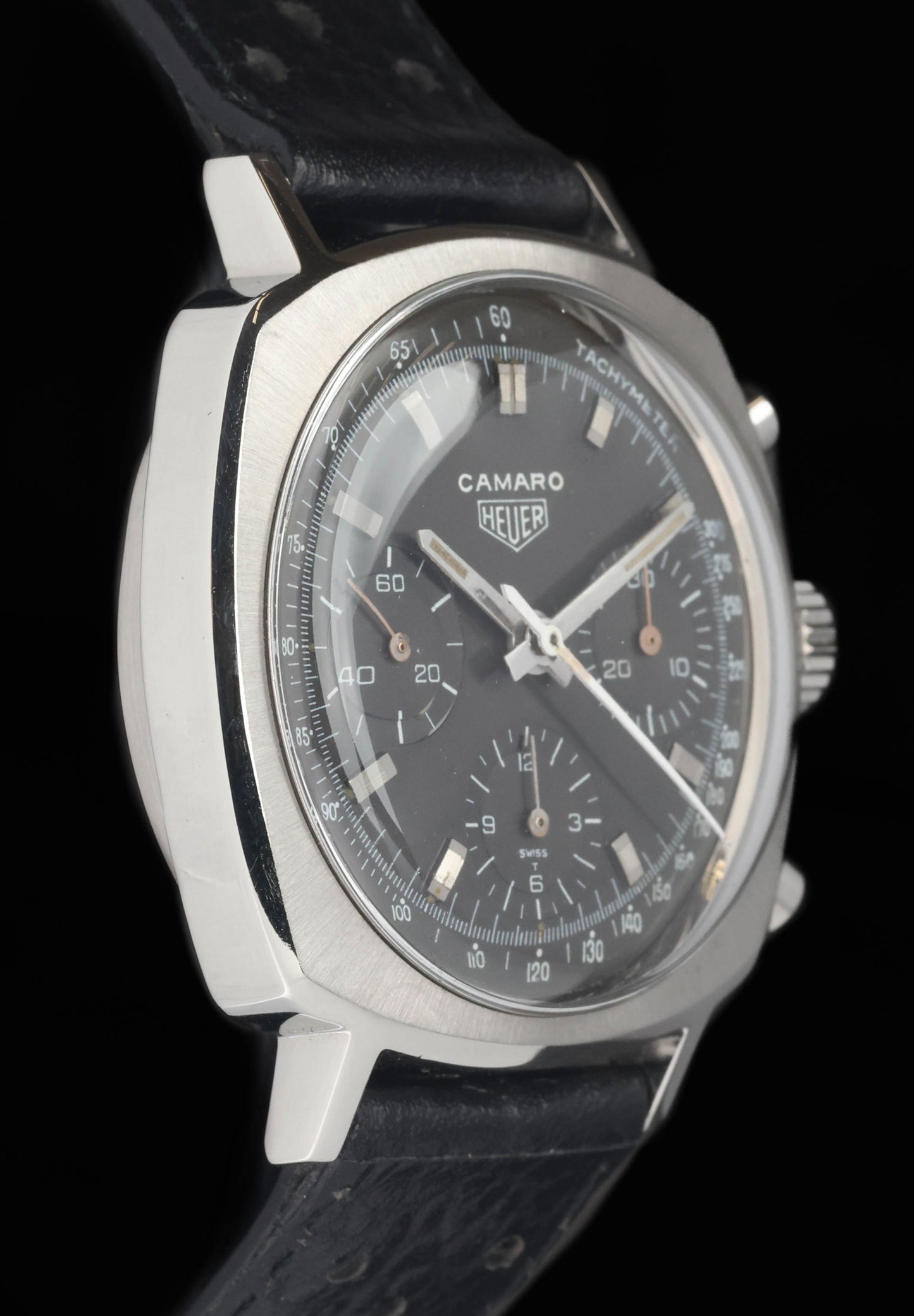 Preowned vintage Heuer Camaro 7220NT 'First Execution' 37mm 1968 | Crown Vintage Watches