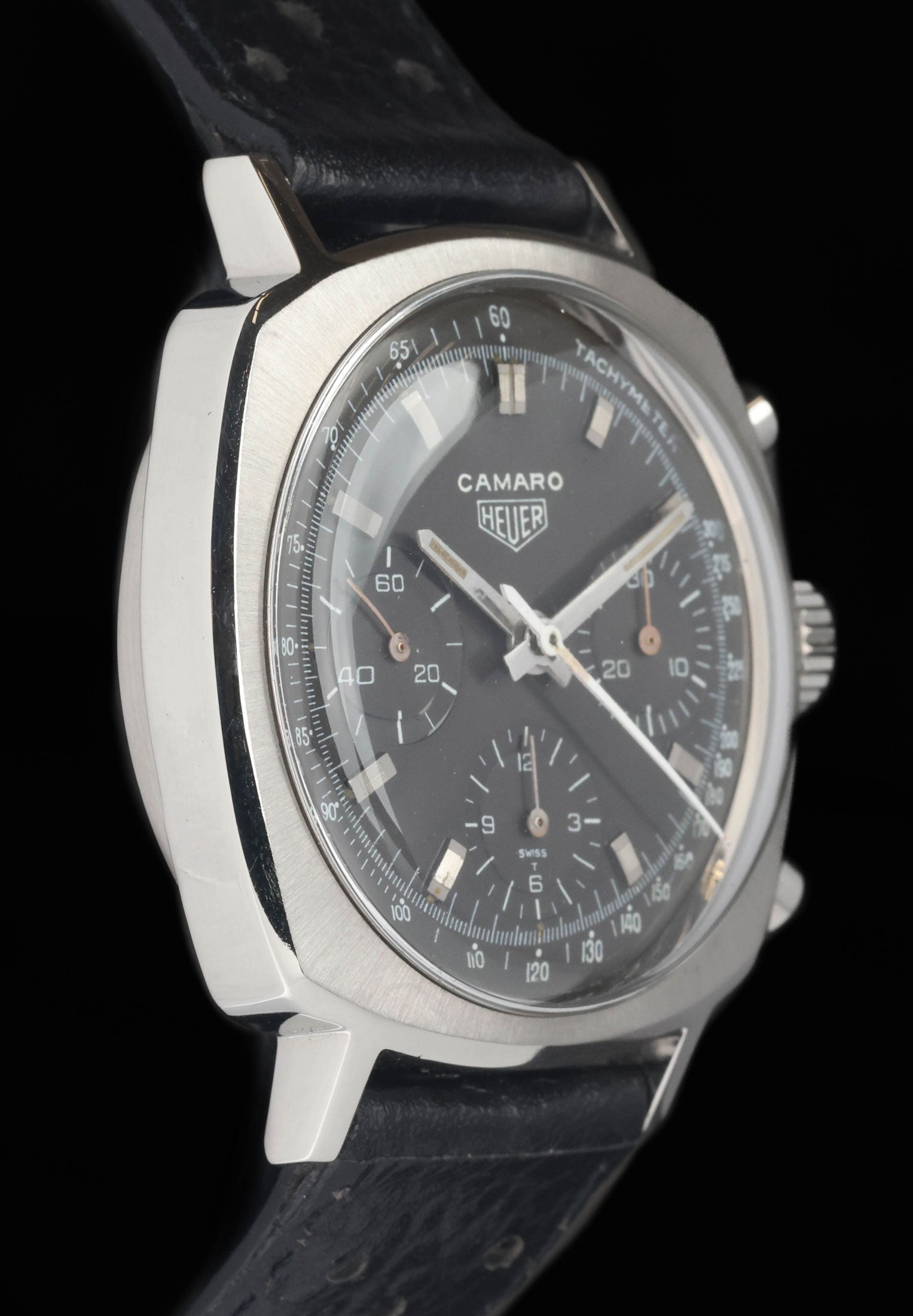 Preowned vintage Heuer Camaro 7220NT 'First Execution' 37mm 1968 | Crown Vintage Watches