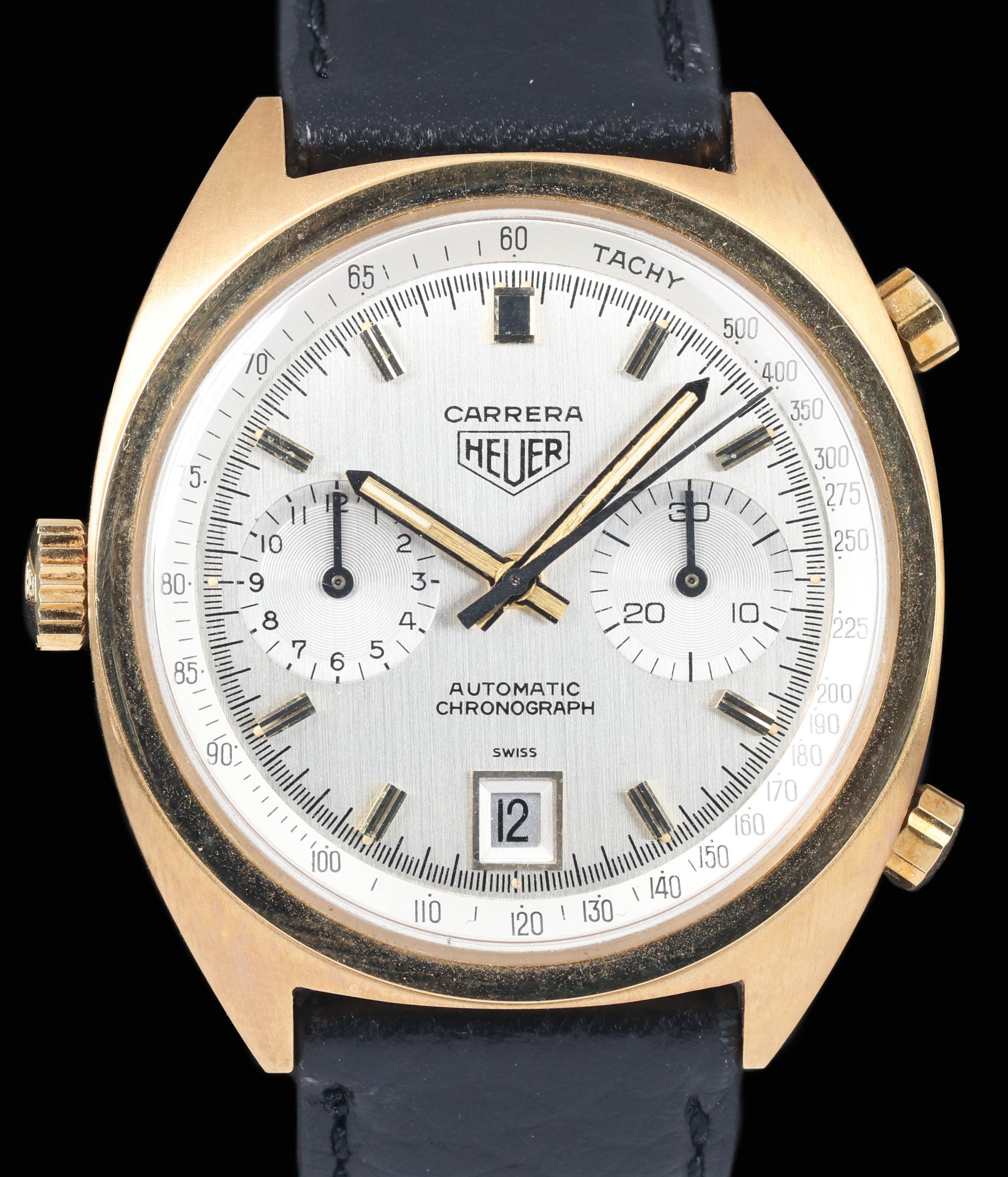 Preowned vintage Heuer Carrera 1158s 38.5mm 1970s | Crown Vintage Watches