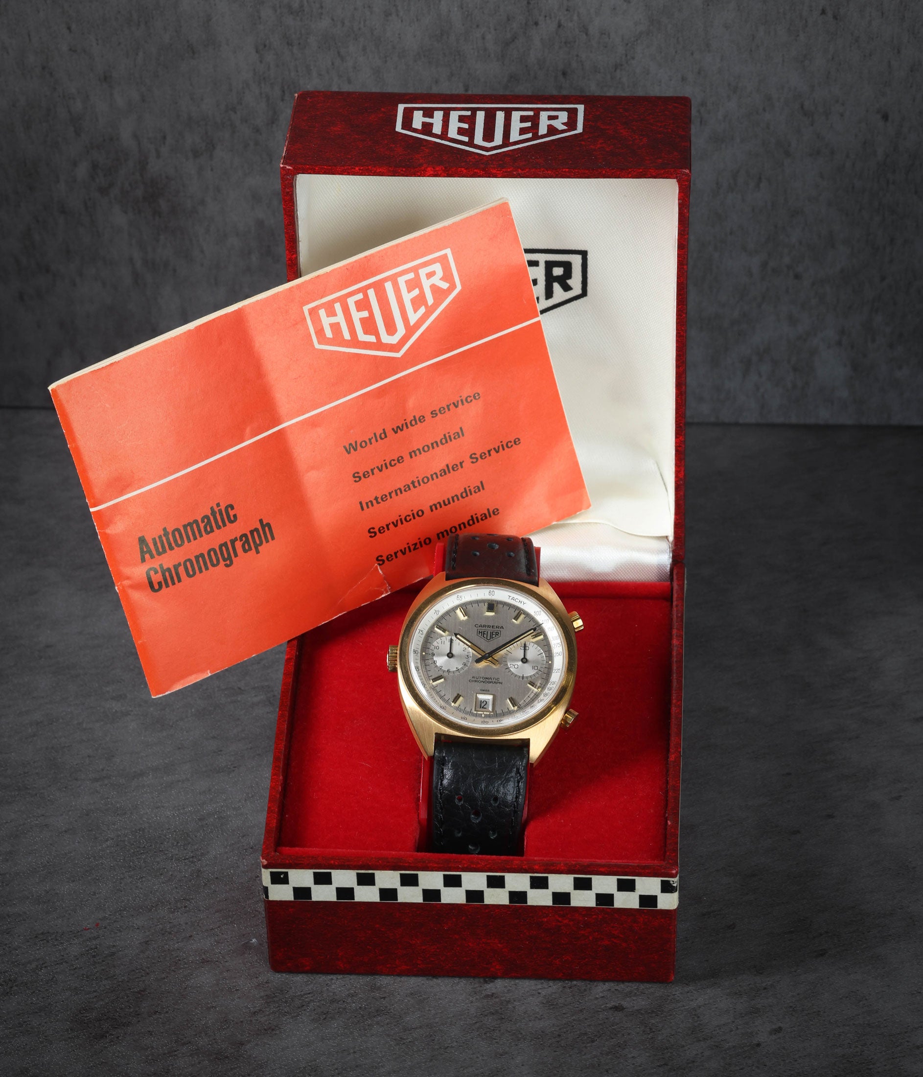 Preowned vintage Heuer Carrera 1158s 38.5mm 1970s | Crown Vintage Watches