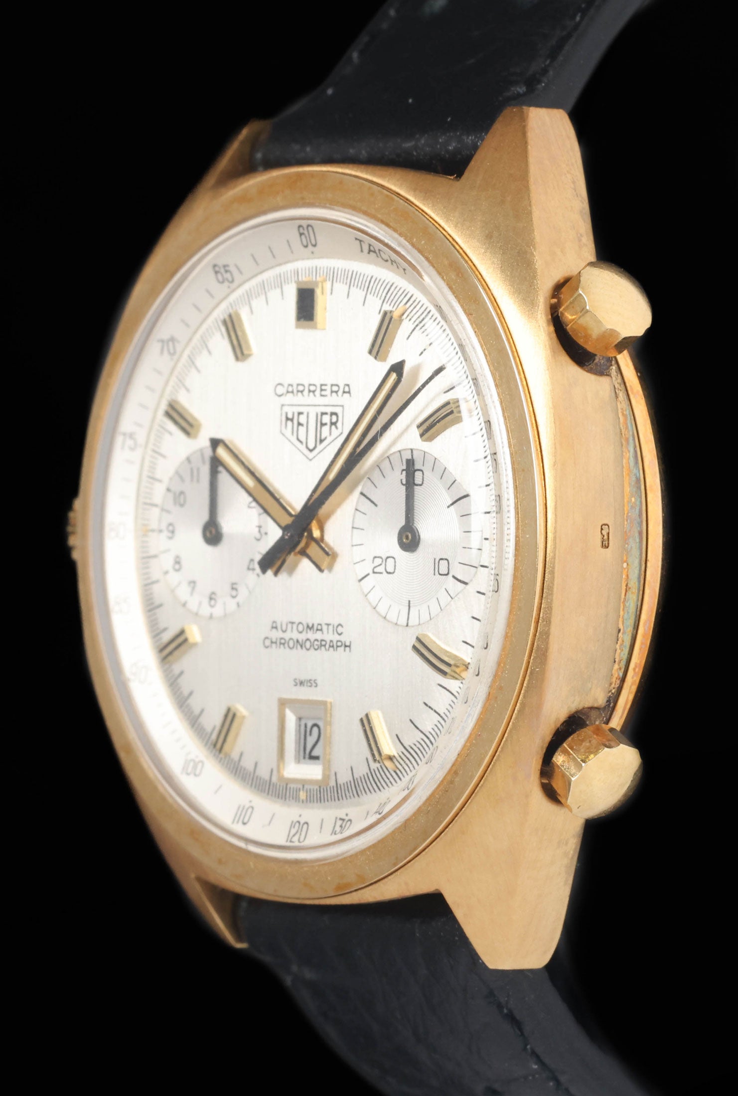 Preowned vintage Heuer Carrera 1158s 38.5mm 1970s | Crown Vintage Watches