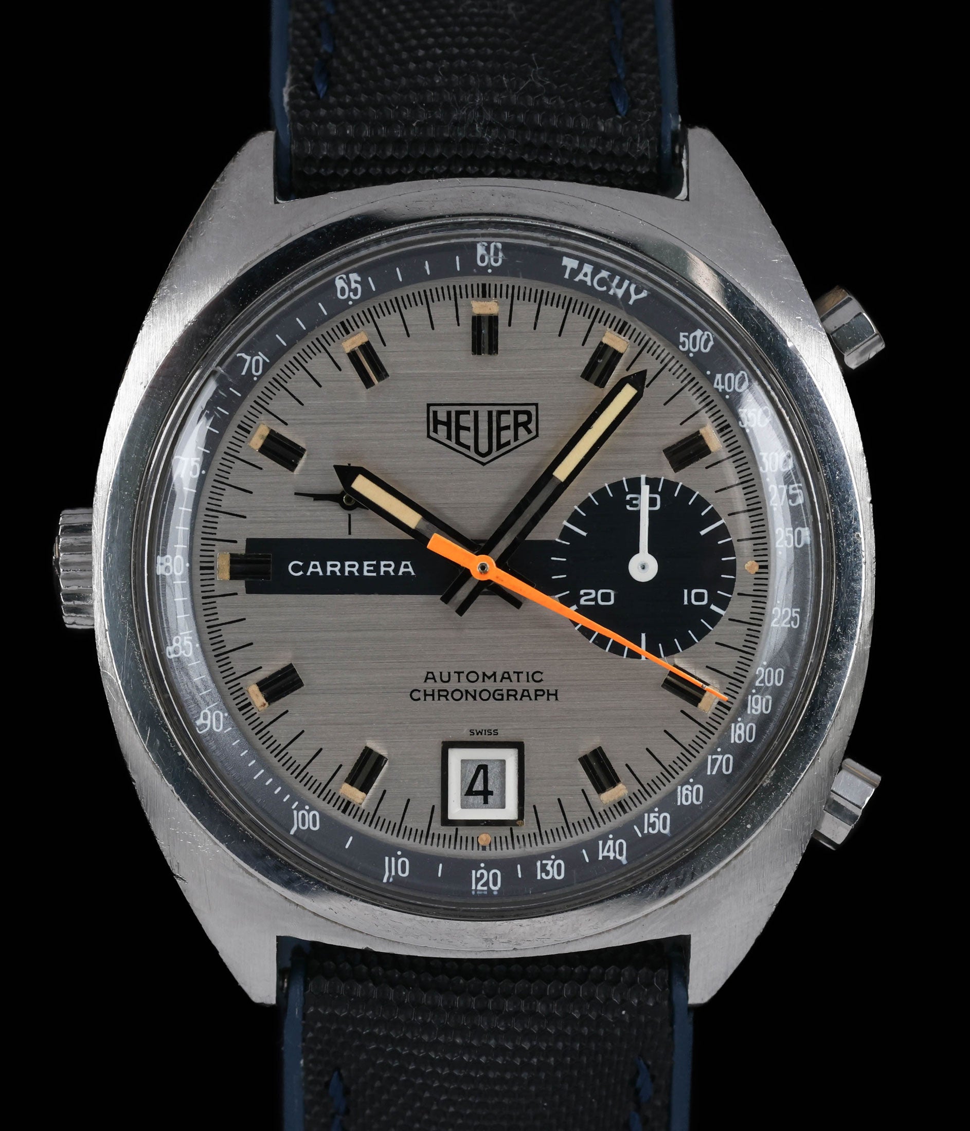 Pre-owned vintage Heuer Carrera 1553 39mm Circa 1972 | Crown Vintage Watches