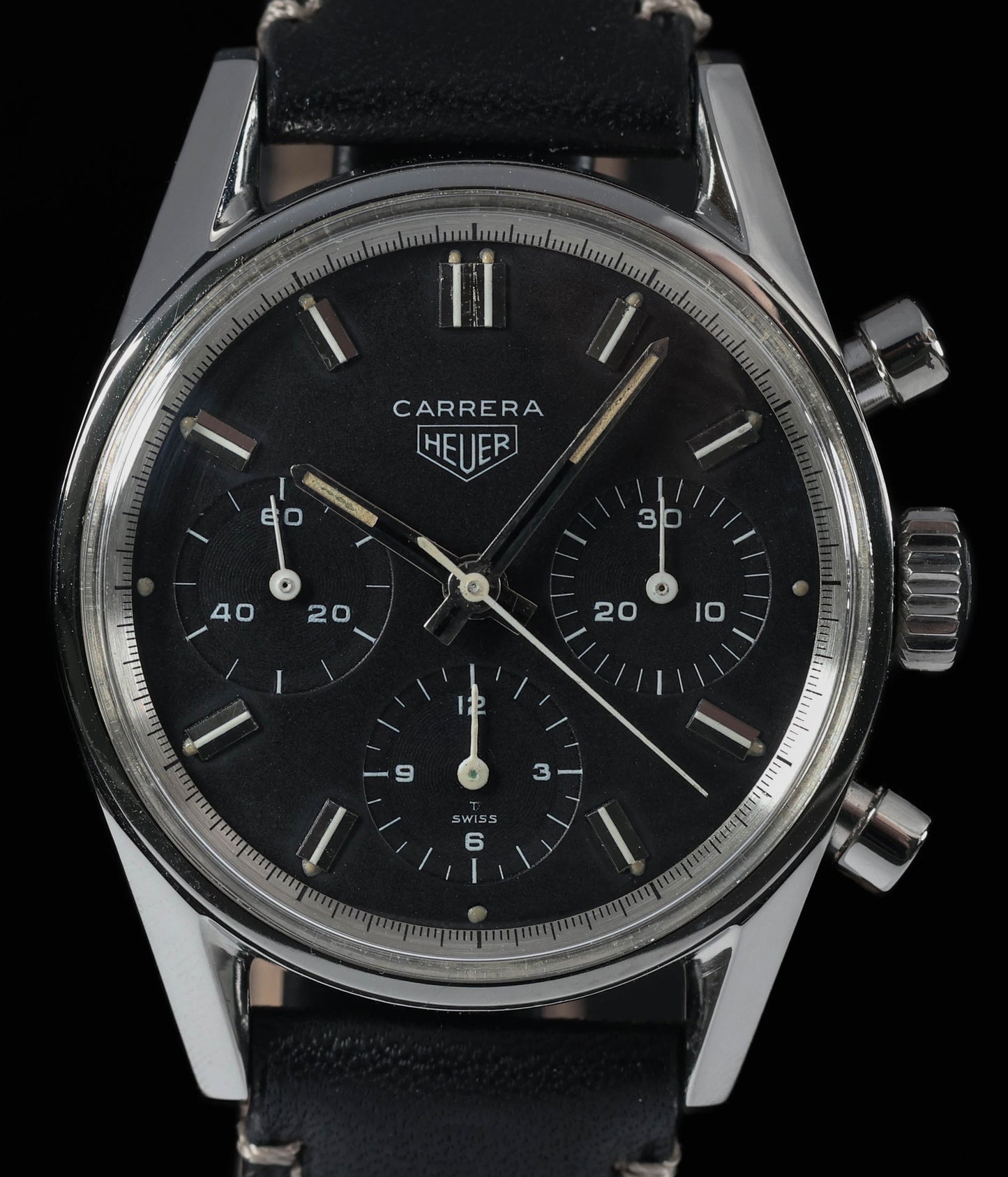 Pre-owned vintage Heuer Carrera 2447N 36mm 1960s | Crown Vintage Watches