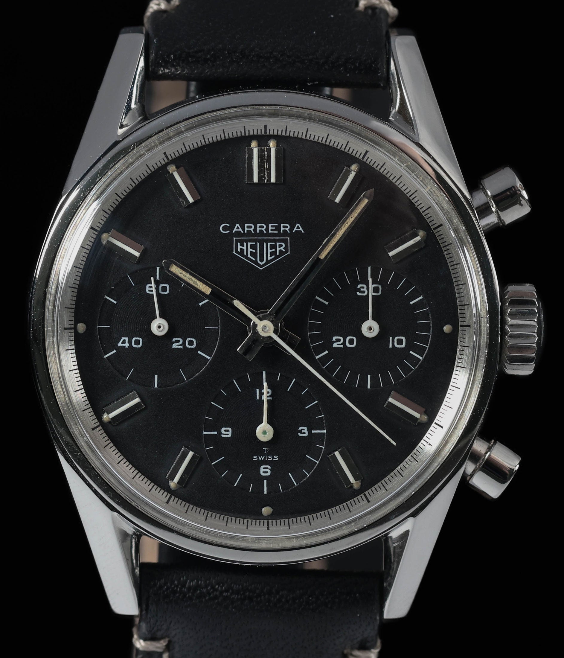 Pre-owned vintage Heuer Carrera 2447N 36mm 1960s | Crown Vintage Watches