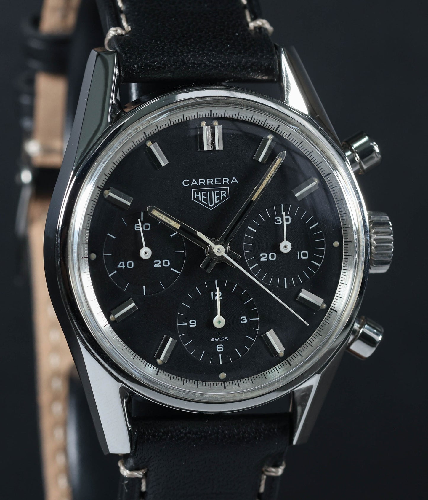 Pre-owned vintage Heuer Carrera 2447N 36mm 1960s | Crown Vintage Watches