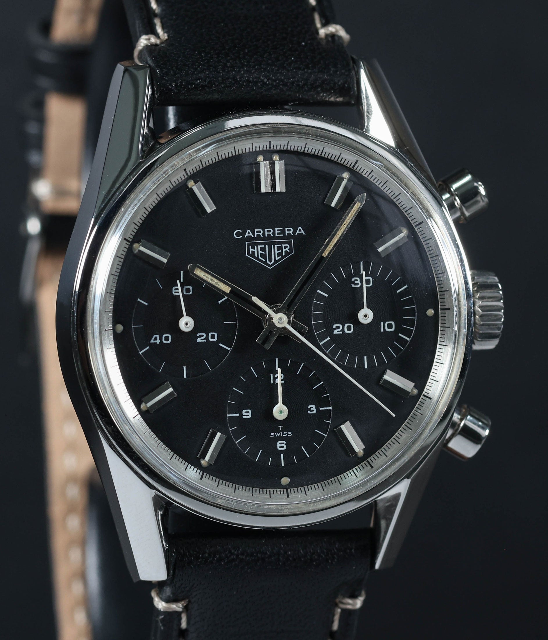 Pre-owned vintage Heuer Carrera 2447N 36mm 1960s | Crown Vintage Watches