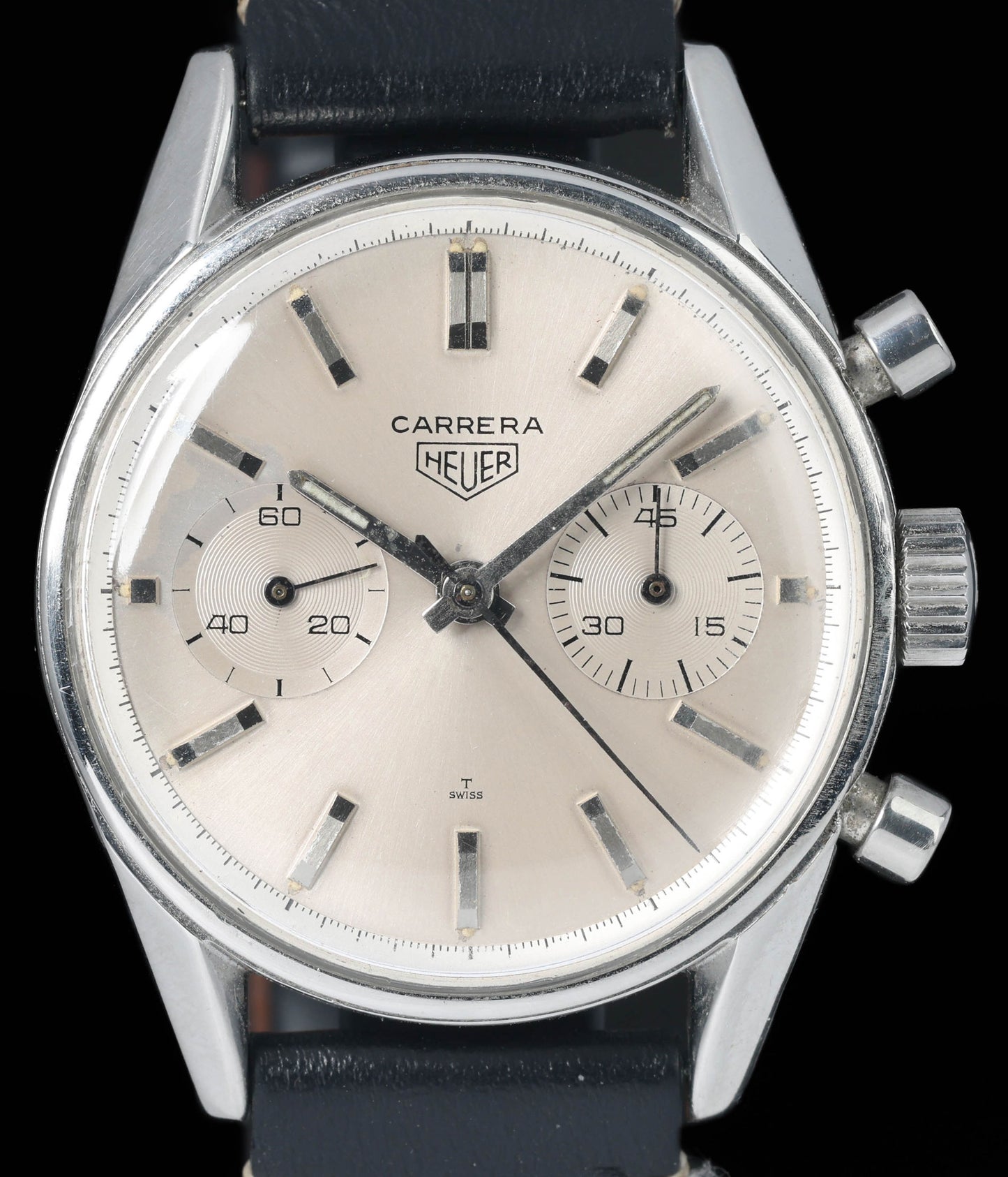 Preowned vintage Heuer Carrera 3647S 36mm Circa 1965 | Crown Vintage Watches