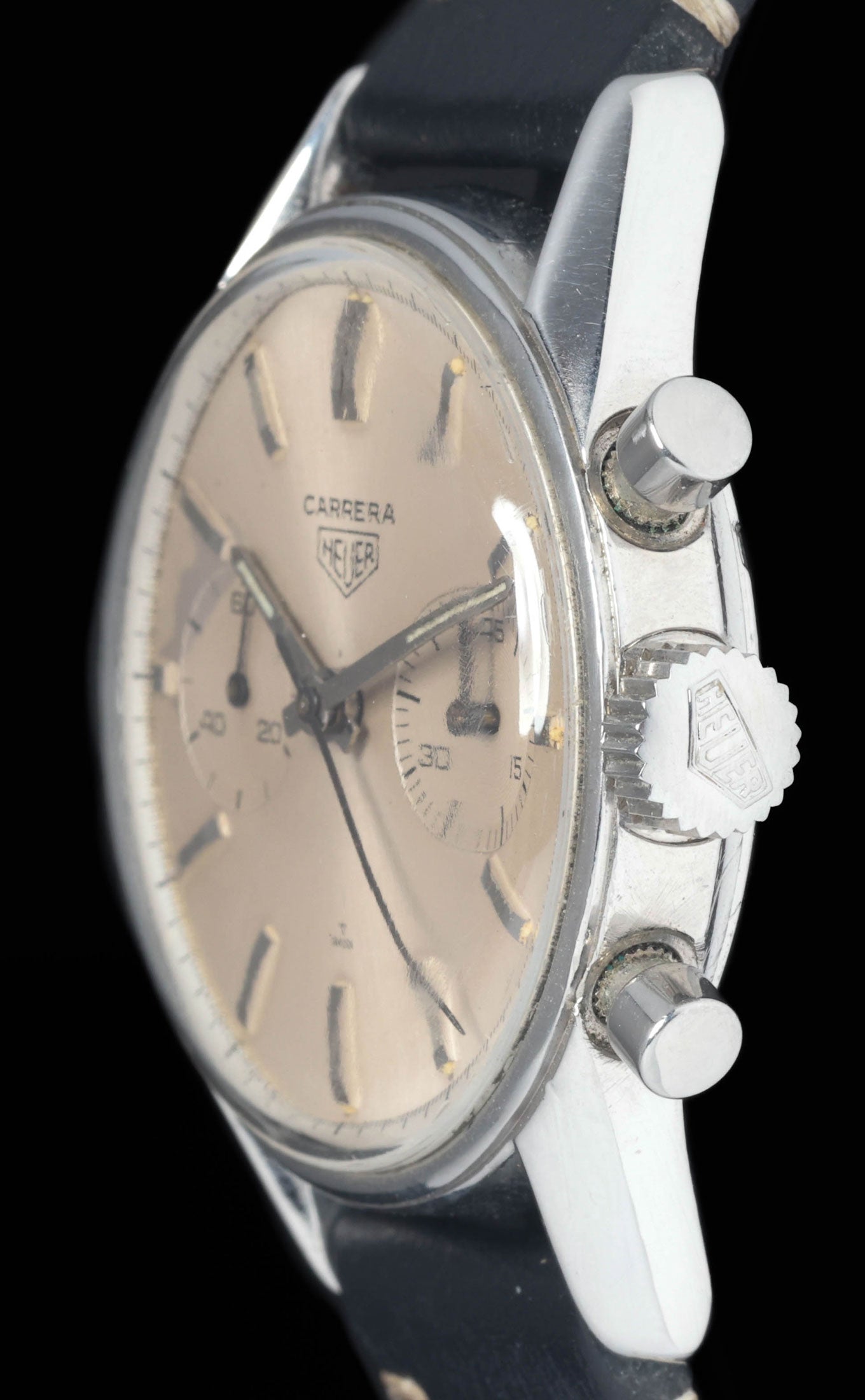Preowned vintage Heuer Carrera 3647S 36mm Circa 1965 | Crown Vintage Watches