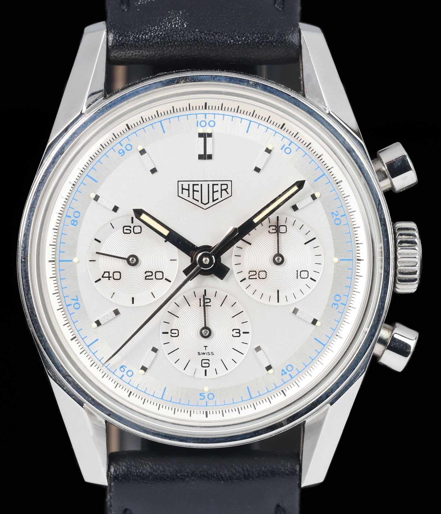 Preowned vintage Heuer Carrera CS3110 1964 Reissue 36MM  | Crown Vintage Watches