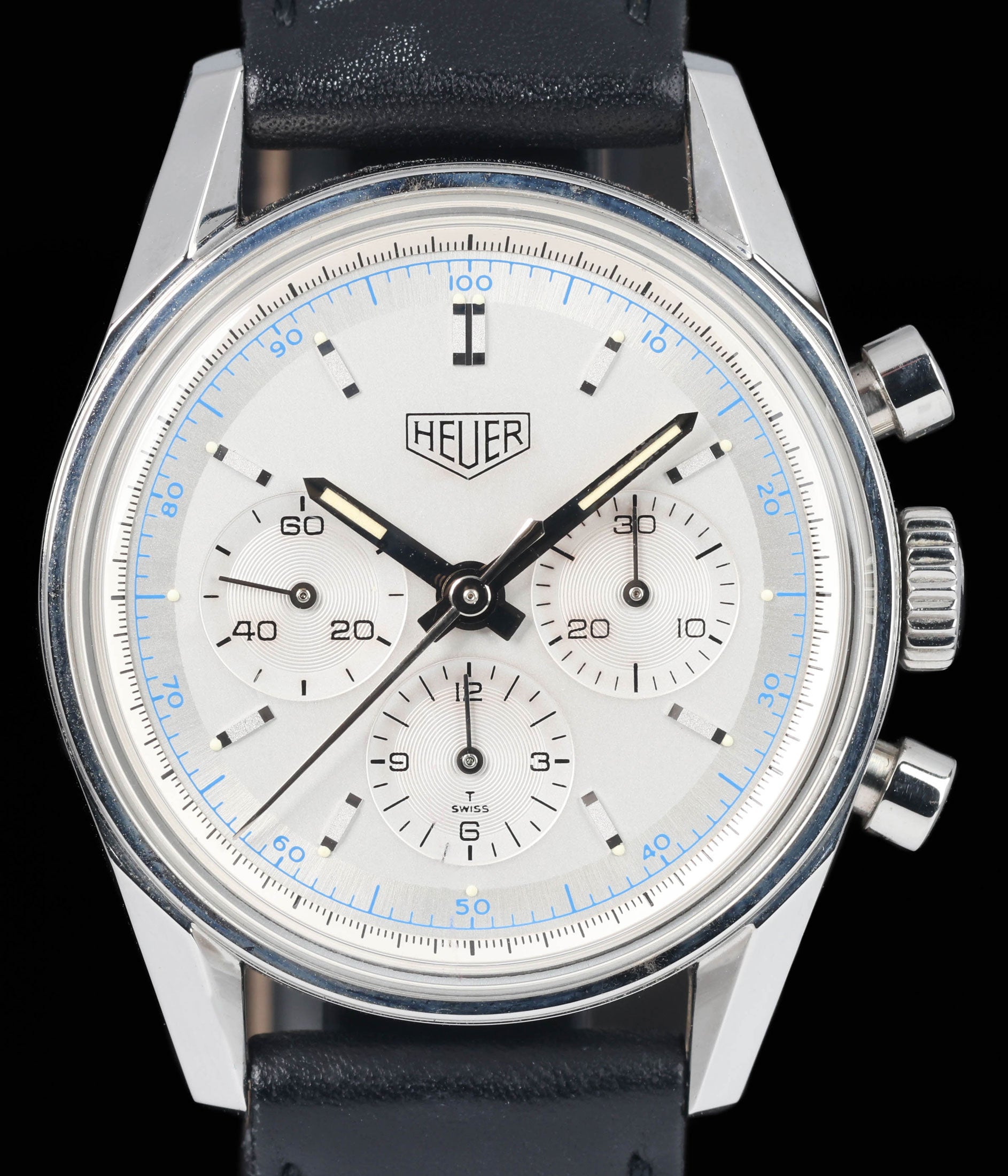 Preowned vintage Heuer Carrera CS3110 1964 Reissue 36MM  | Crown Vintage Watches