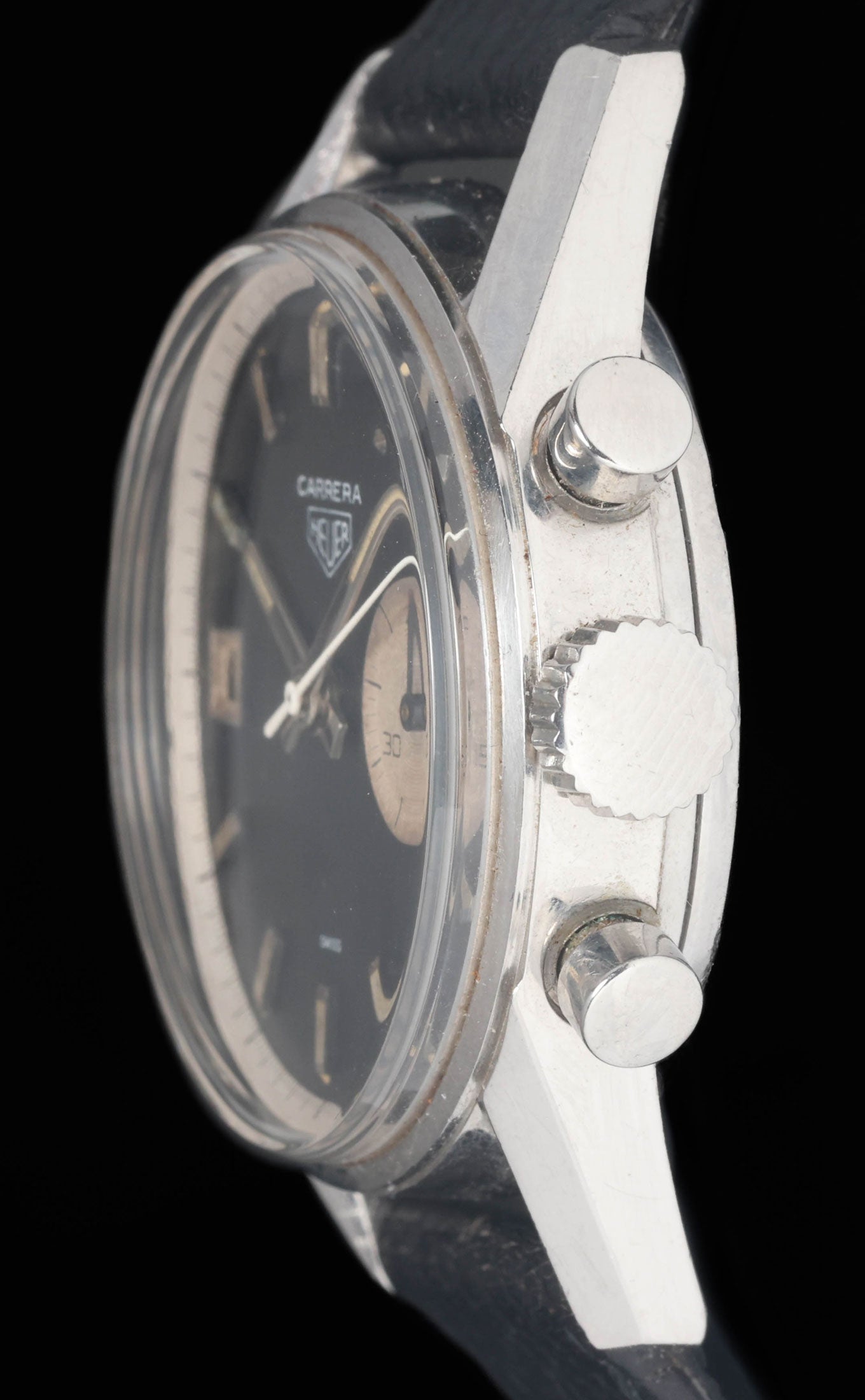 Preowned vintage Heuer Carrera 'Dato 45' 3147N 36mm circa 1968 | Crown Vintage Watches