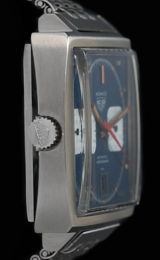 Pre-owned vintage Heuer Monaco 1133B 'Steve McQueen'  40mm Circa 1971 | Crown Vintage Watches