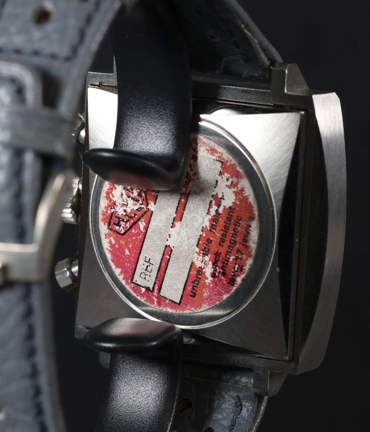 Pre-owned vintage Heuer Monaco Ref 73633 Grey Black Dial 39MM Circa 1972 | Crown Vintage Watches