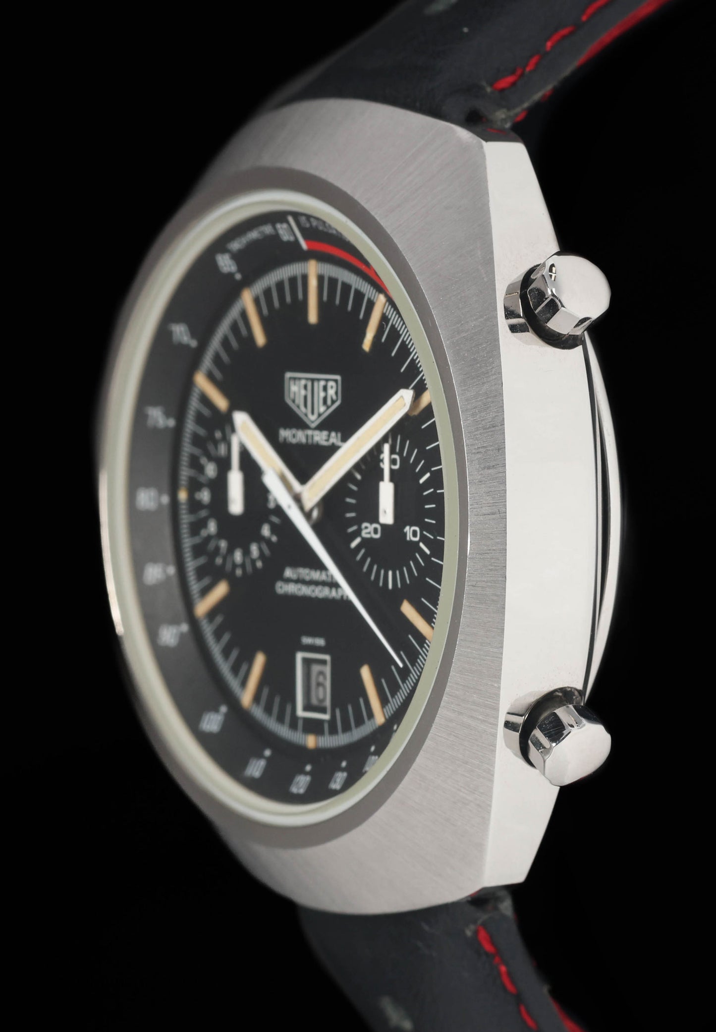 Preowned vintage Heuer Montreal Ref 110.503N 42mm 1970s | Crown Vintage Watches