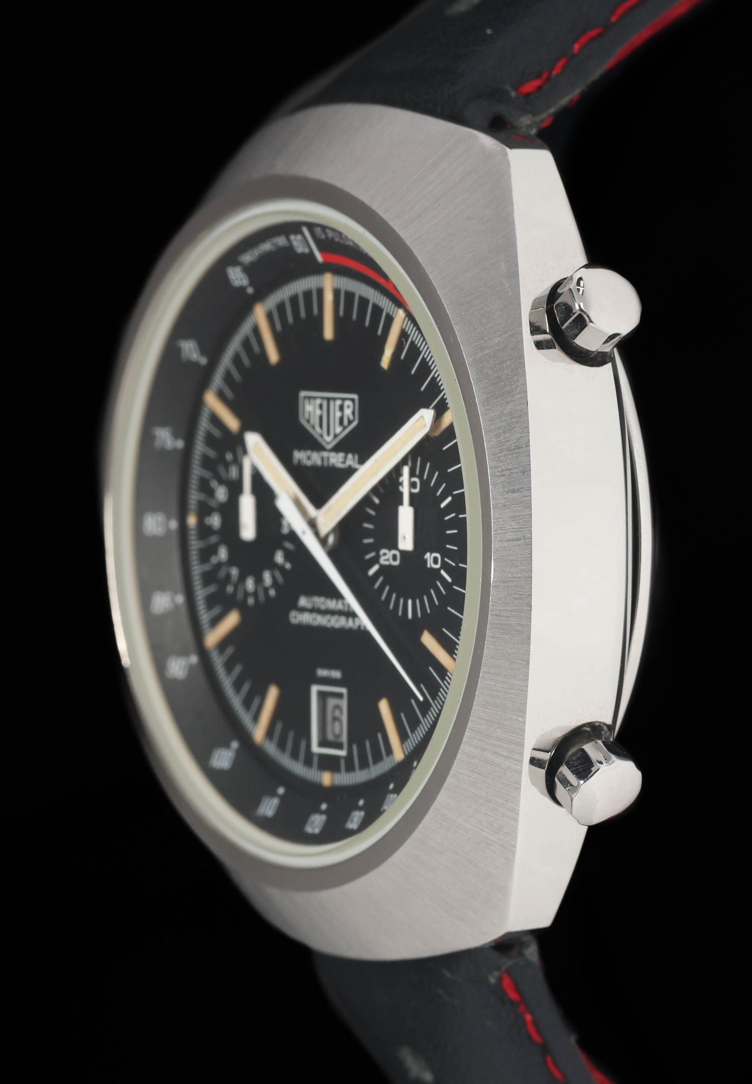 Preowned vintage Heuer Montreal Ref 110.503N 42mm 1970s | Crown Vintage Watches