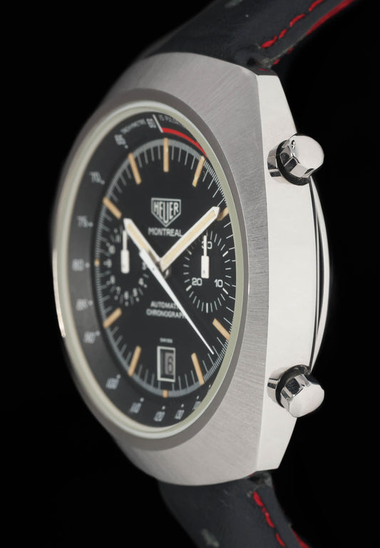 Preowned vintage Heuer Montreal Ref 110.503N 42mm 1970s | Crown Vintage Watches