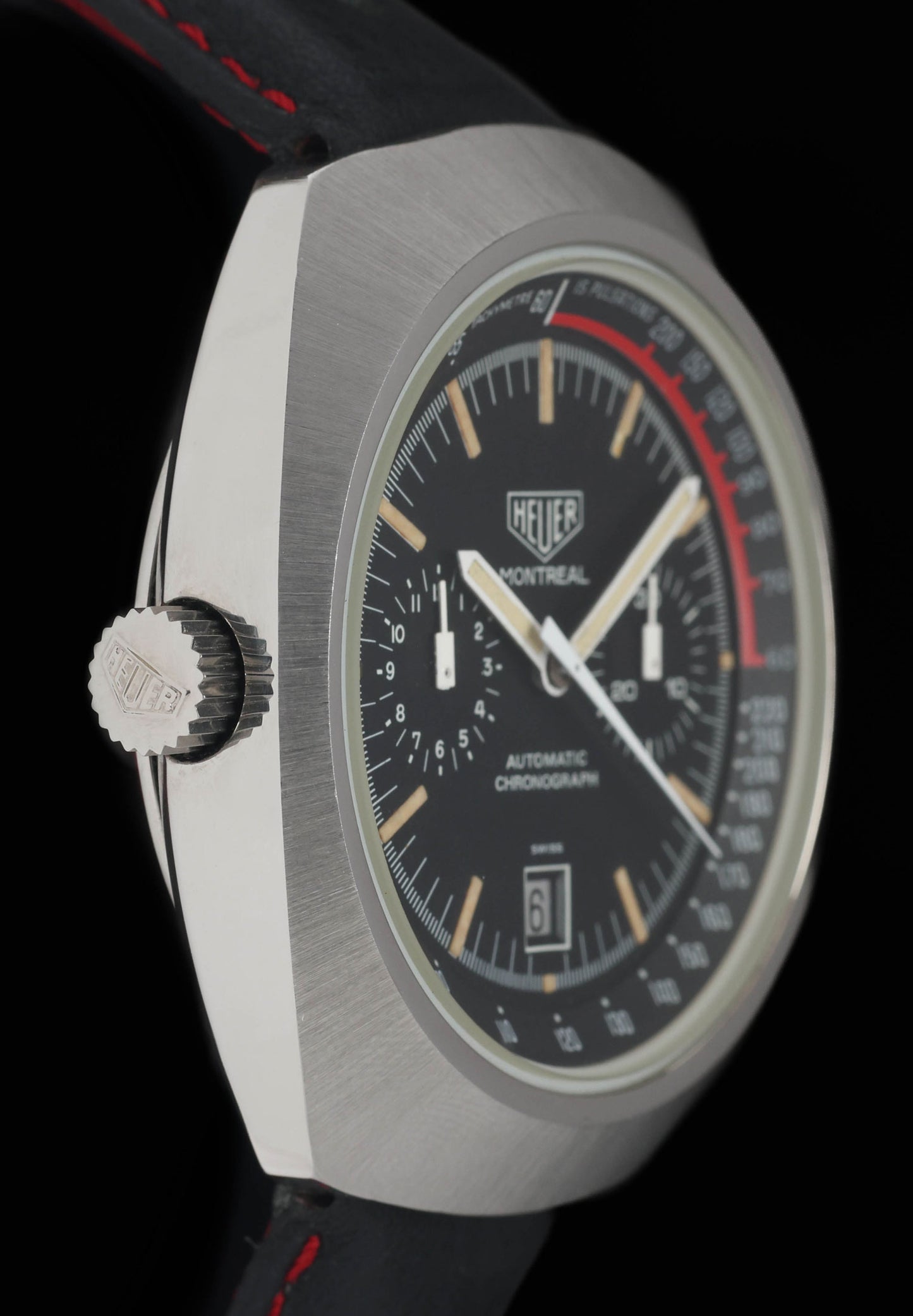 Preowned vintage Heuer Montreal Ref 110.503N 42mm 1970s | Crown Vintage Watches
