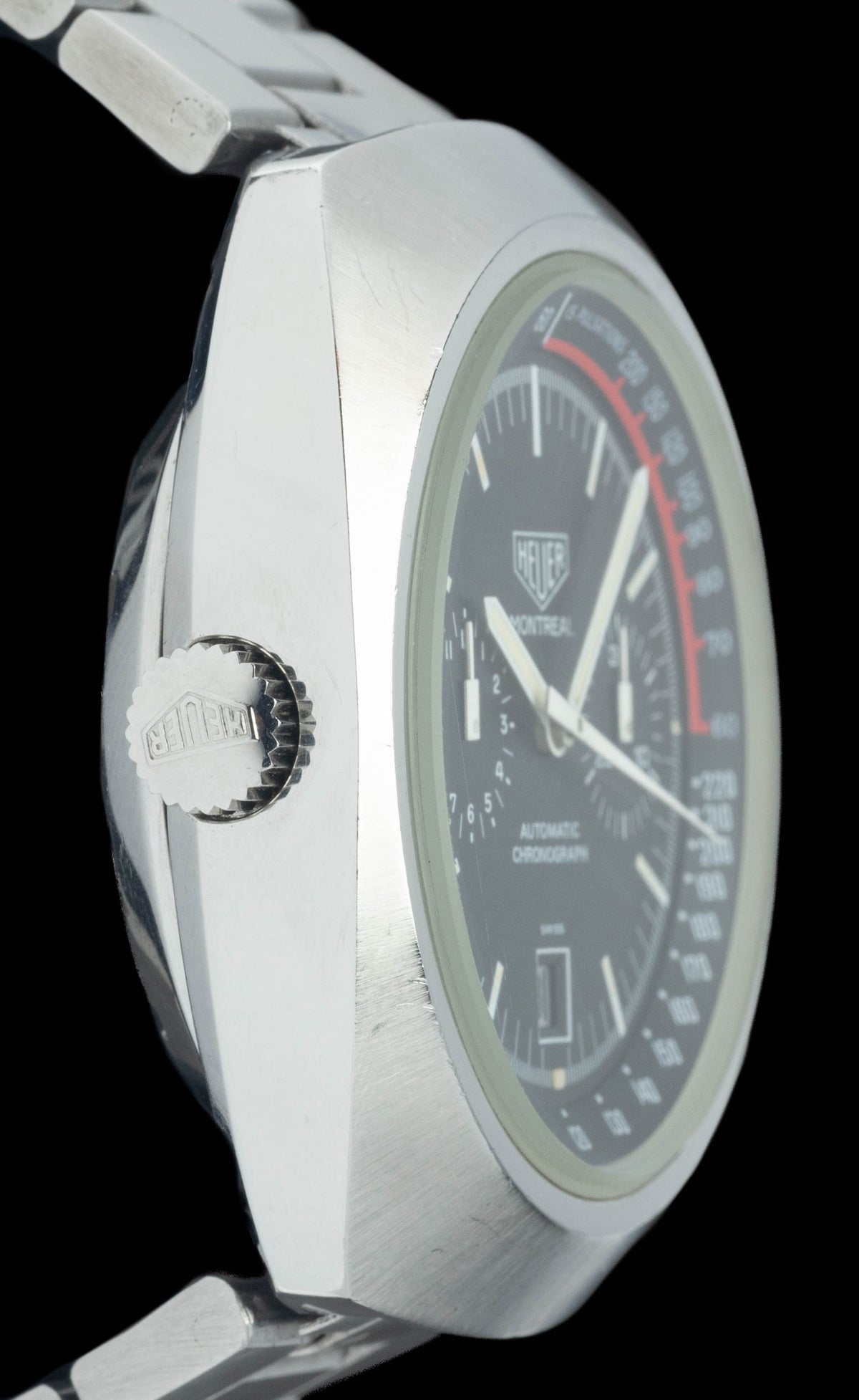 Preowned vintage Heuer Montreal Ref 110.503N 42mm Circa 1970 | Crown Vintage Watches