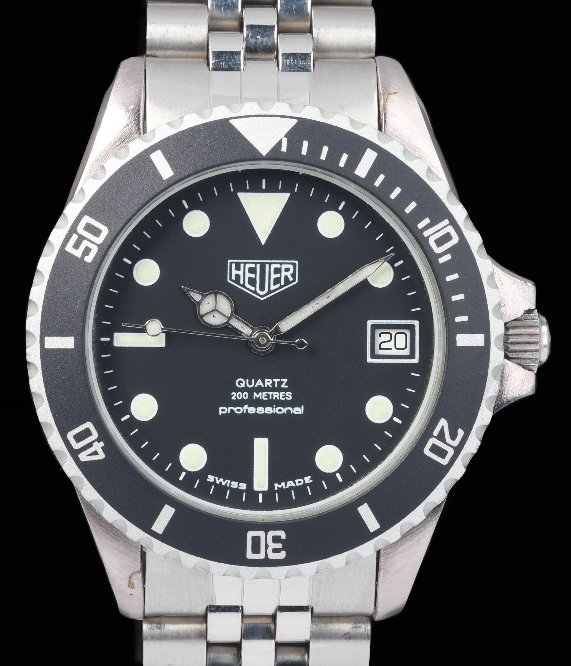 Preowned vintage Heuer Professional Diver 1000 Ref 980.013 36MM Circa 1980s | Crown Vintage Watches