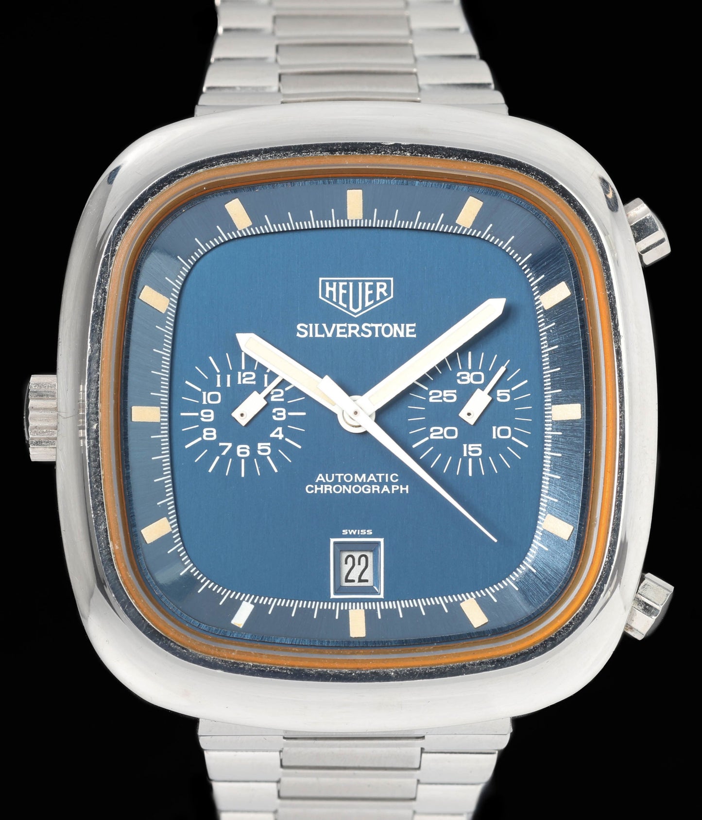 Preowned vintage Heuer Silverstone 110.313B 42mm 1970s | Crown Vintage Watches