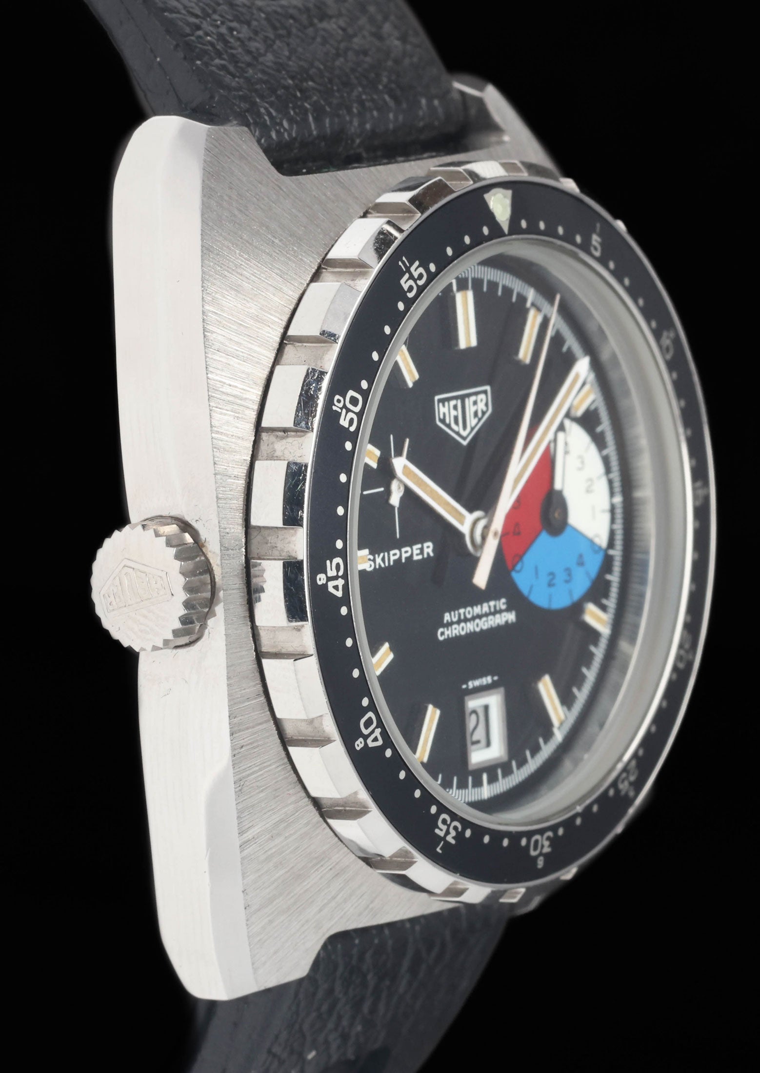 Heuer vintage Heuer Skipper Reference 15640 40mm 1978 | Crown Vintage Watches