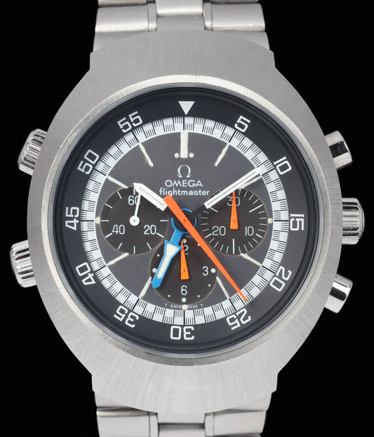 Preowned vintage Omega Flightmaster 145.026 44mm 1970s Watch | Crown Vintage Watches