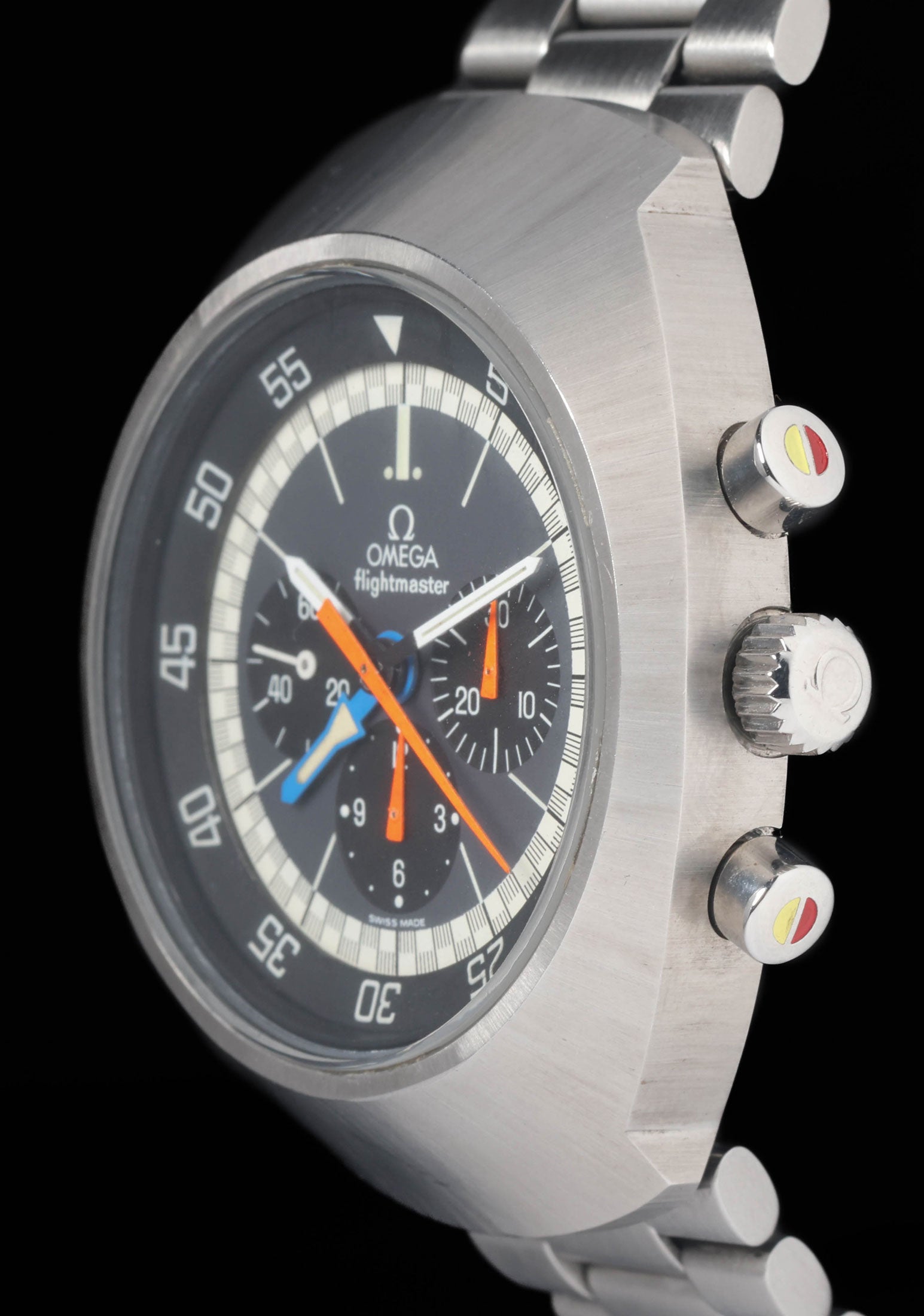 Preowned vintage Omega Flightmaster 145.026 44mm 1970s | Crown Vintage Watches