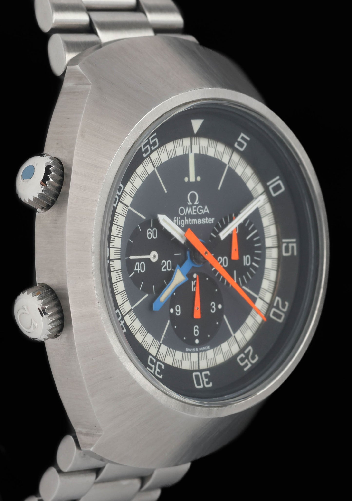 Preowned vintage Omega Flightmaster 145.026 44mm 1970s | Crown Vintage Watches