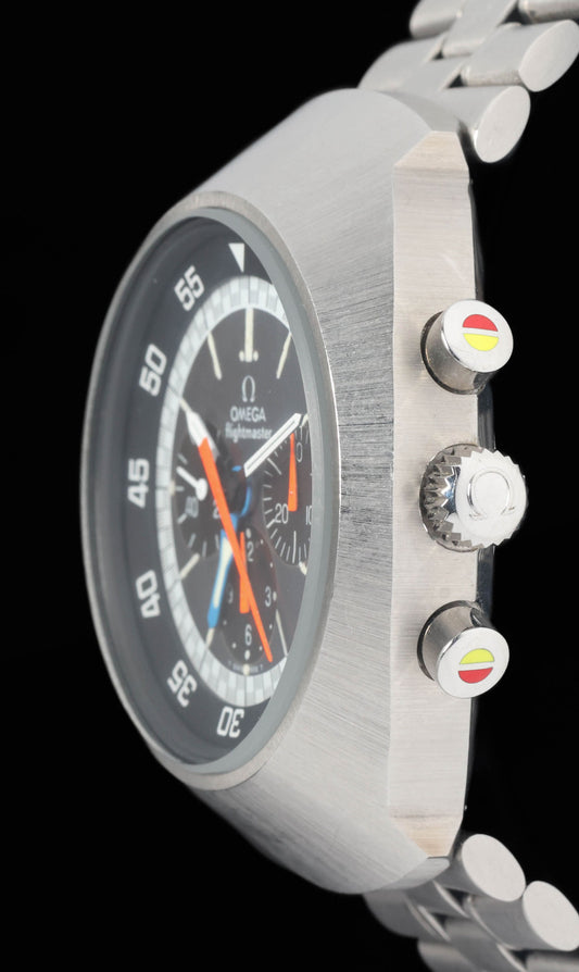 Preowned vintage Omega Flightmaster 145.026 44mm 1970s Watch | Crown Vintage Watches