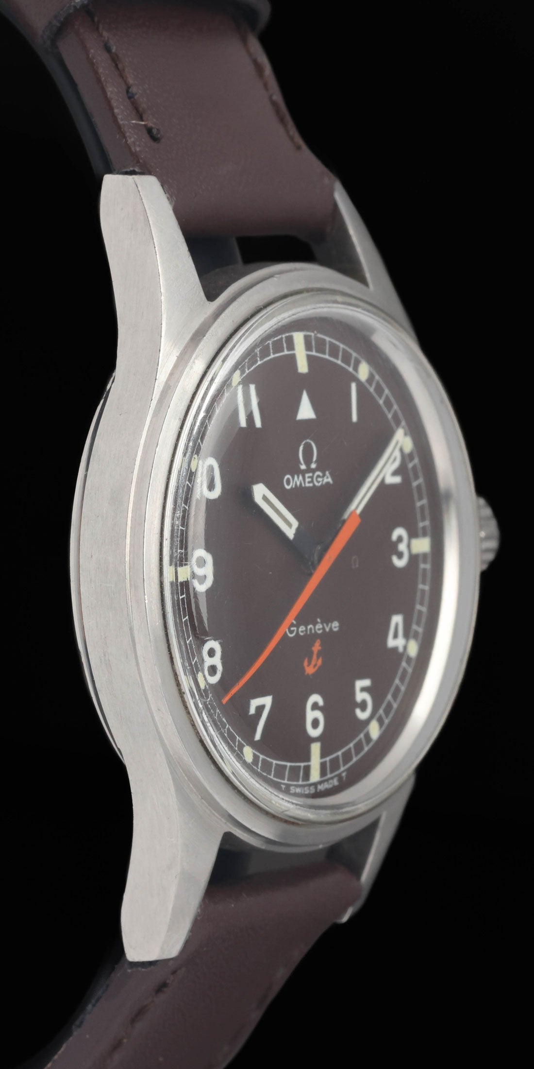 Preowned vintage Omega Genève Admiralty 135.015 'Tropical' 35mm Queensland Rail 1969 | Crown Vintage Watches