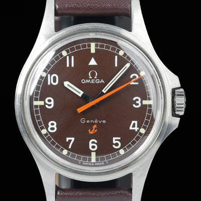 Preowned vintage Omega Genève Admiralty 135.015 'Tropical' 35mm Queensland Rail 1969 | Crown Vintage Watches