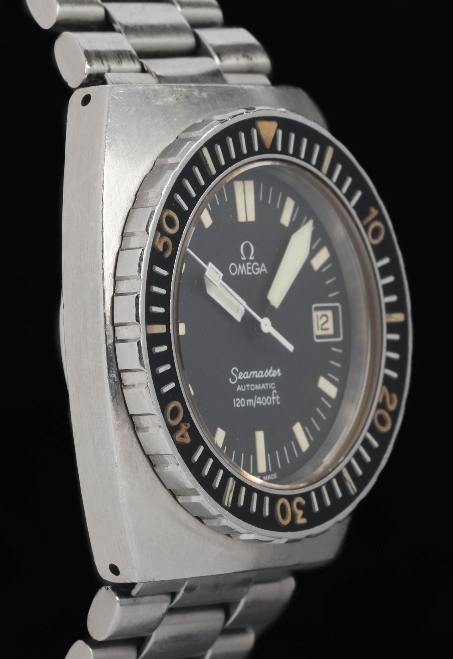 Preowned vintage Omega Seamaster 120 'Baby PloProf' 166.0250 40mm Circa 1974 | Crown Vintage Watches