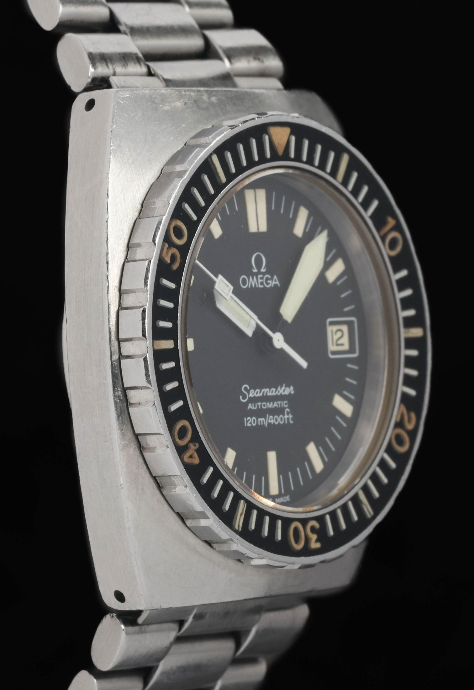 Preowned vintage Omega Seamaster 120 'Baby PloProf' 166.0250 40mm Circa 1974 | Crown Vintage Watches