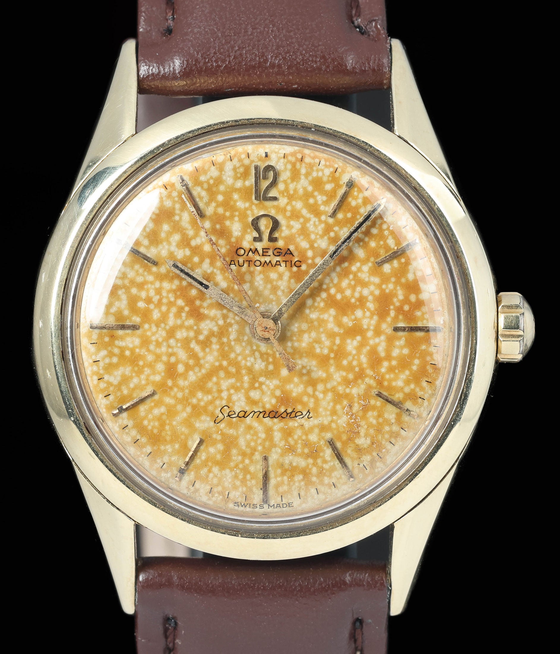 Preowned vintage Omega Seamaster 'Tropical' 2802-7SC 34mm circa 1950s | Crown Vintage Watches