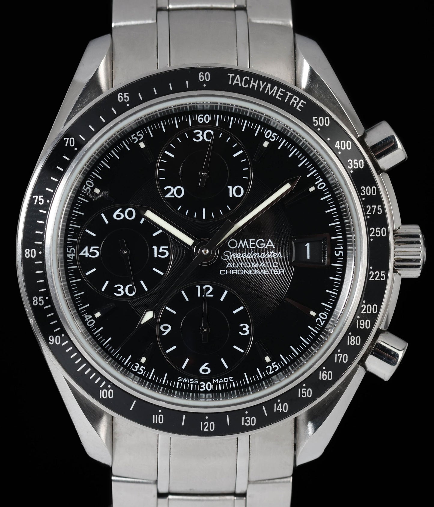 Pre-owned vintage Omega Speedmaster Date Ref 3210.50 40MM 2007 Box & Papers | Crown Vintage Watches