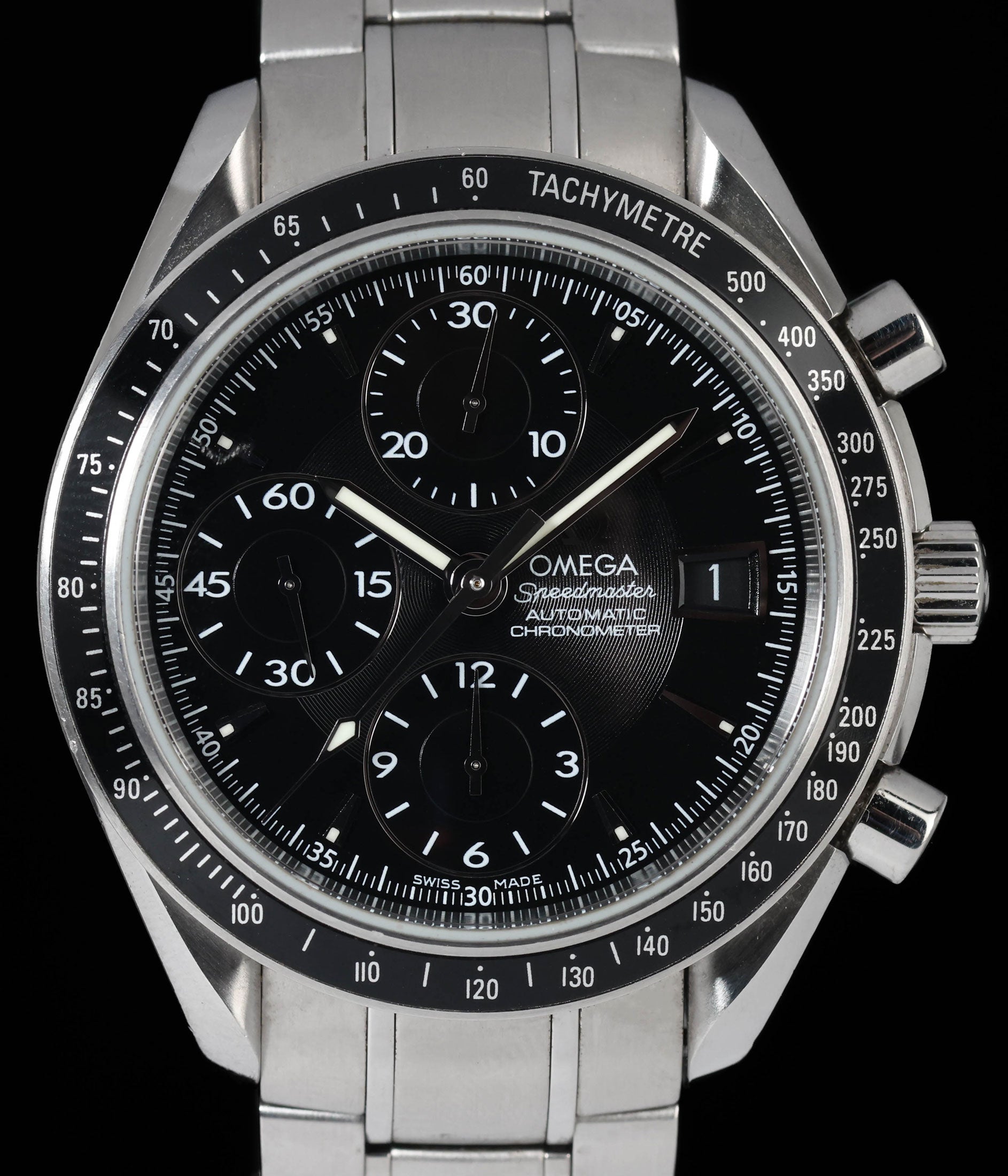 Pre-owned vintage Omega Speedmaster Date Ref 3210.50 40MM 2007 Box & Papers | Crown Vintage Watches