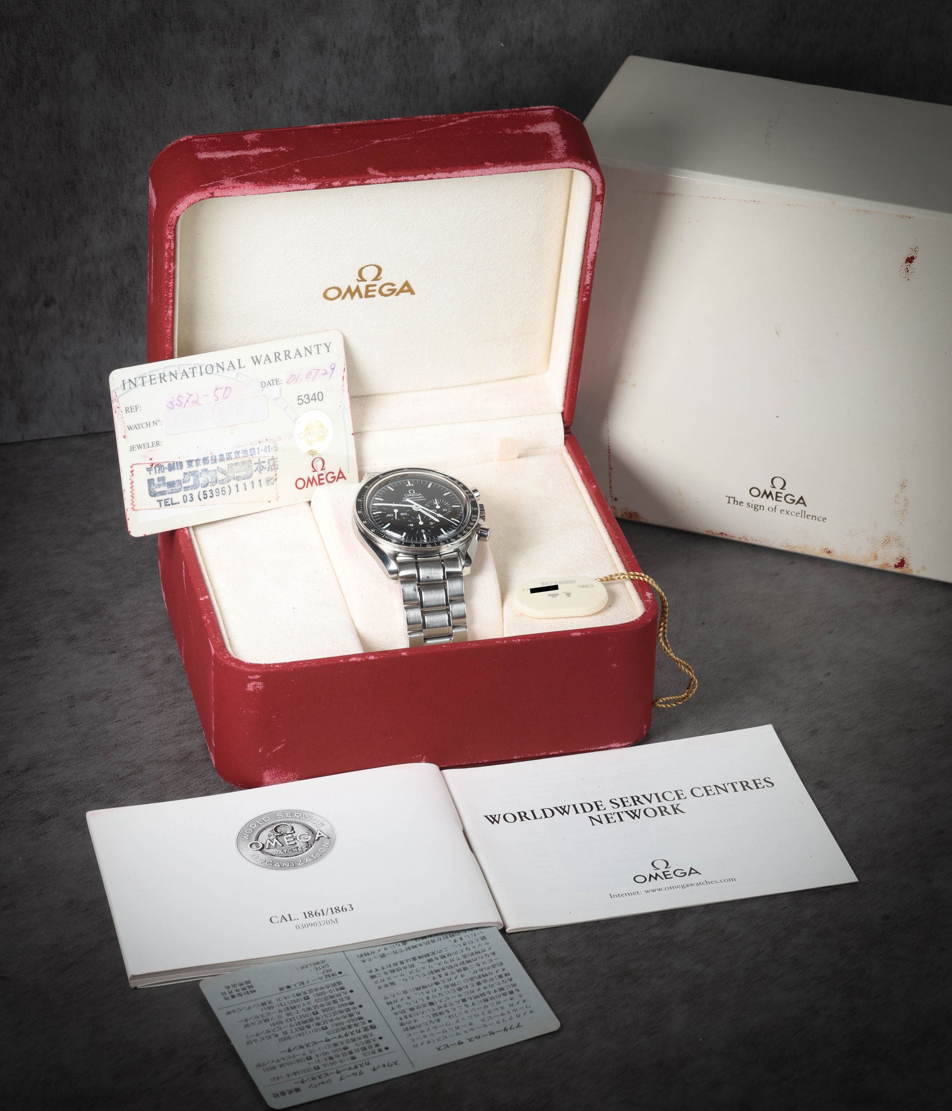 Preowned vintage Omega Speedmaster Professional 3572.50 42mm 2007 Full Set | Crown Vintage Watches