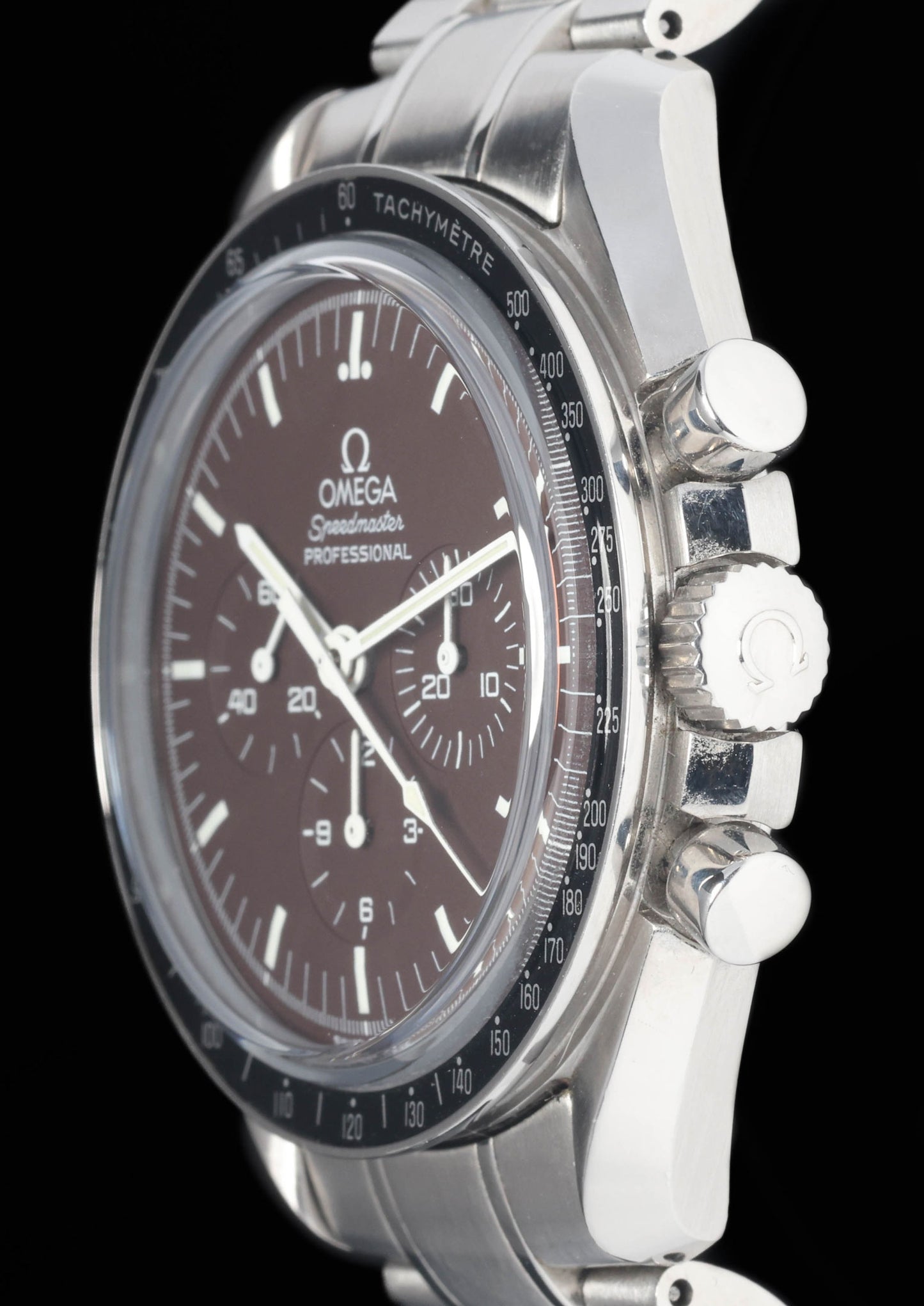 Preowned vintage Omega Speedmaster Professional 'Chocolate' 42MM Ref 311.30.42.30.13.001 Box & Papers Circa 2010 | Crown Vintage Watches