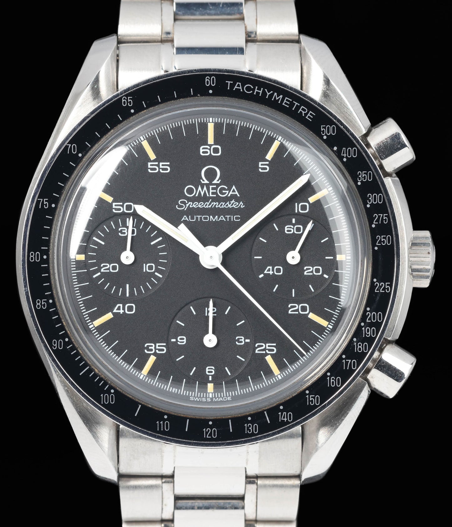Preowned vintage Omega Speedmaster Reduced 3510.50.00 39mm 1990s Box & Papers | Crown Vintage Watches