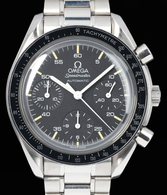 Preowned vintage Omega Speedmaster Reduced 3510.50.00 39mm 1990s Box & Papers | Crown Vintage Watches
