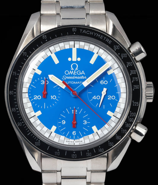 Omega Speedmaster Schumacher Blue 3510.81 39mm 1990s | Crown Vintage Watches