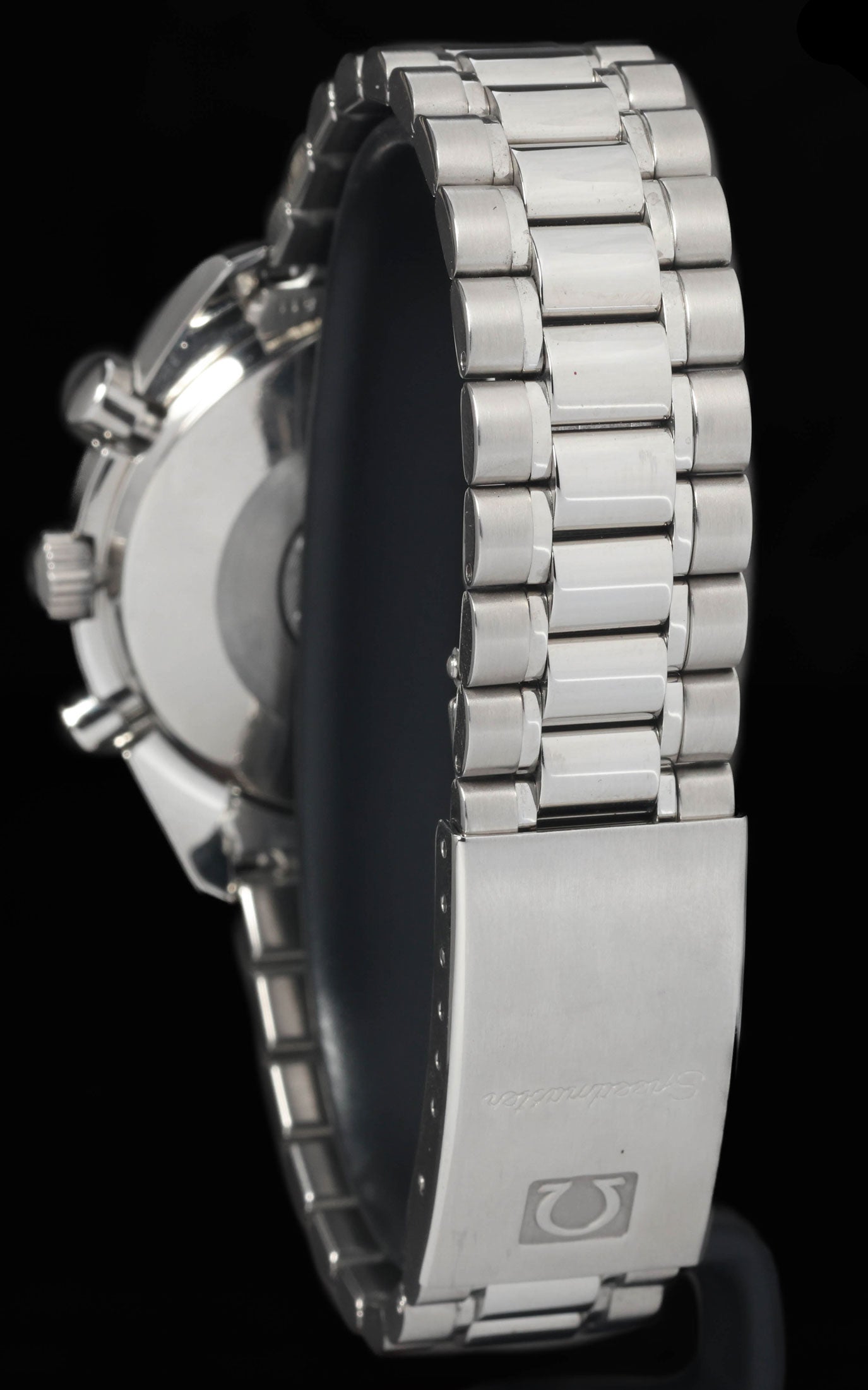 Preowned vintage Omega Speedmaster Schumacher Blue 3510.81 39mm 1990s Box & Papers | Crown Vintage Watches