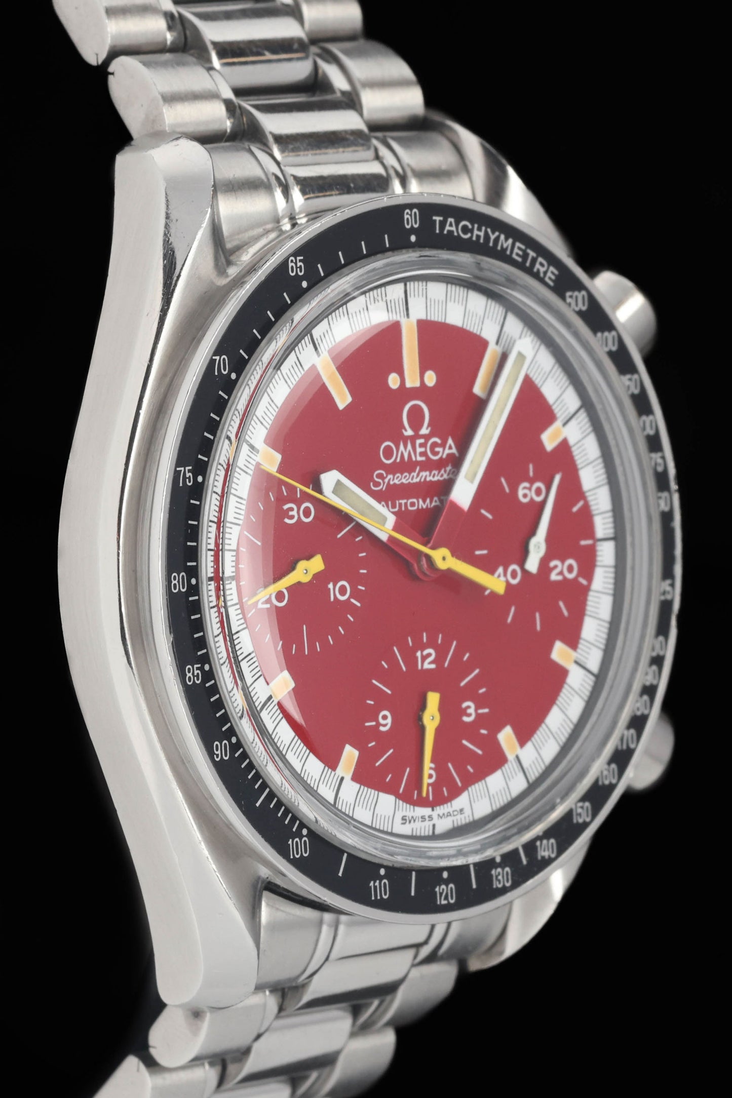 Preowned vintage Omega Speedmaster Schumacher Red Reduced 3510.61 Circa 2000s | Crown Vintage Watches