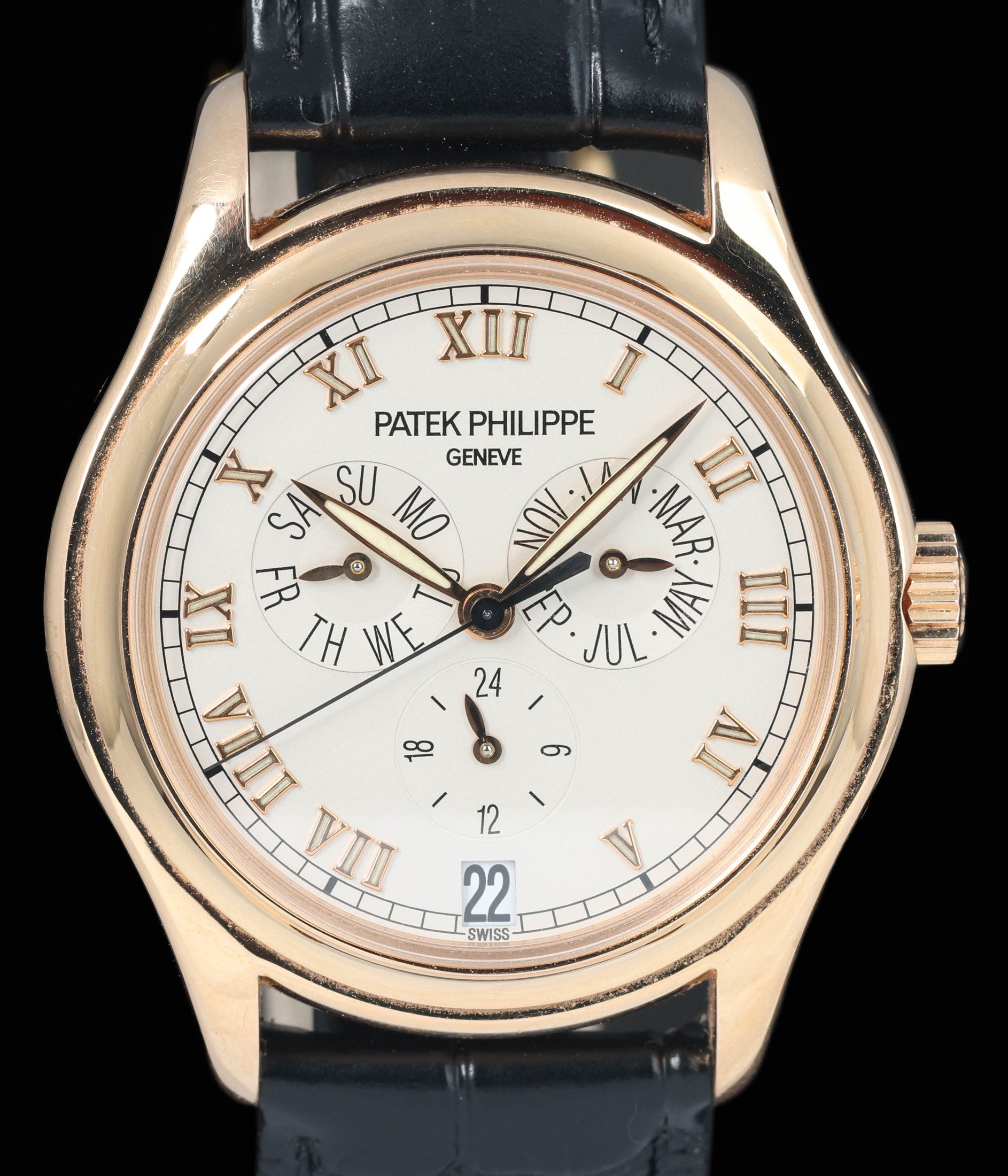 Preowned vintage Patek Philippe Annual Calendar 5035R-001 37mm 1990s  Crown Vintage Watches