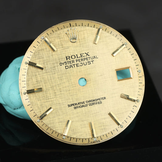 Preowned vintage ROLEX Datejust 1601 Champagne 'Linen' Dial Circa 1970s | Crown Vintage Watches