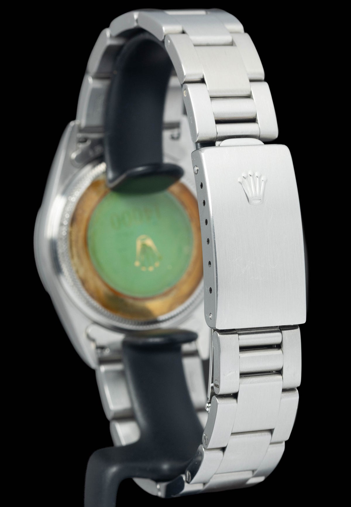Preowned vintage Rolex Air-King 14000 'Tropical' Dial 34mm 1996 Box & Papers | Crown Vintage Watches
