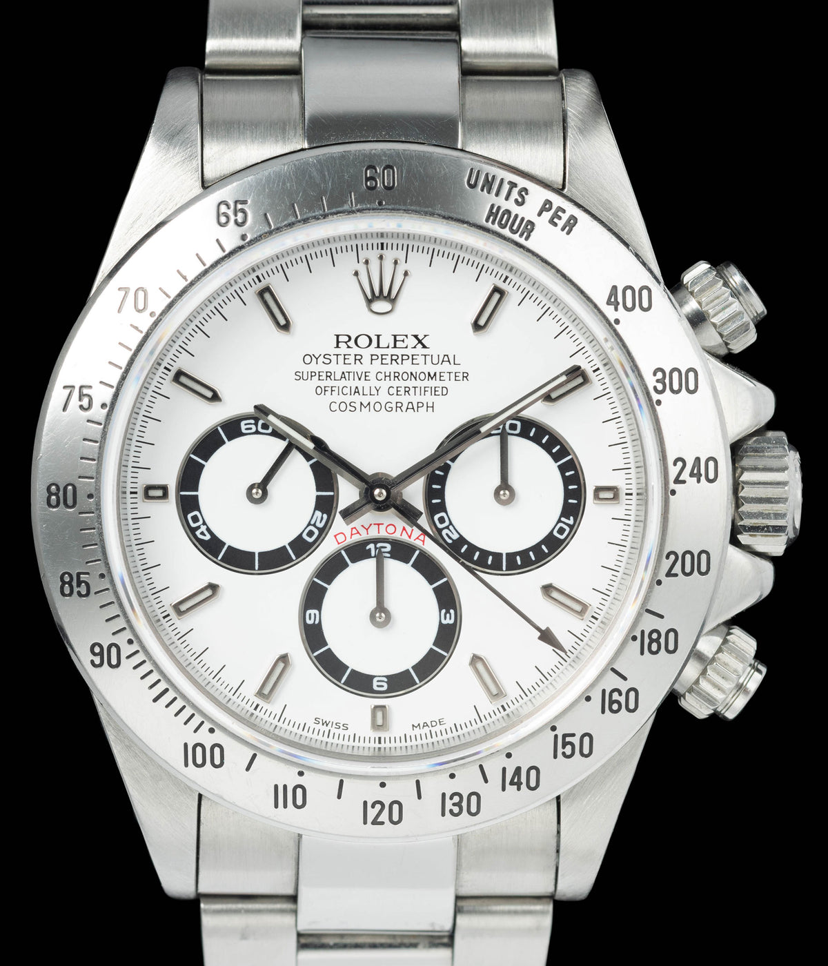 Preowned vintage Rolex Cosmograph Daytona 16520 Zenith White Dial 40MM 1999  | Crown Vintage Watches