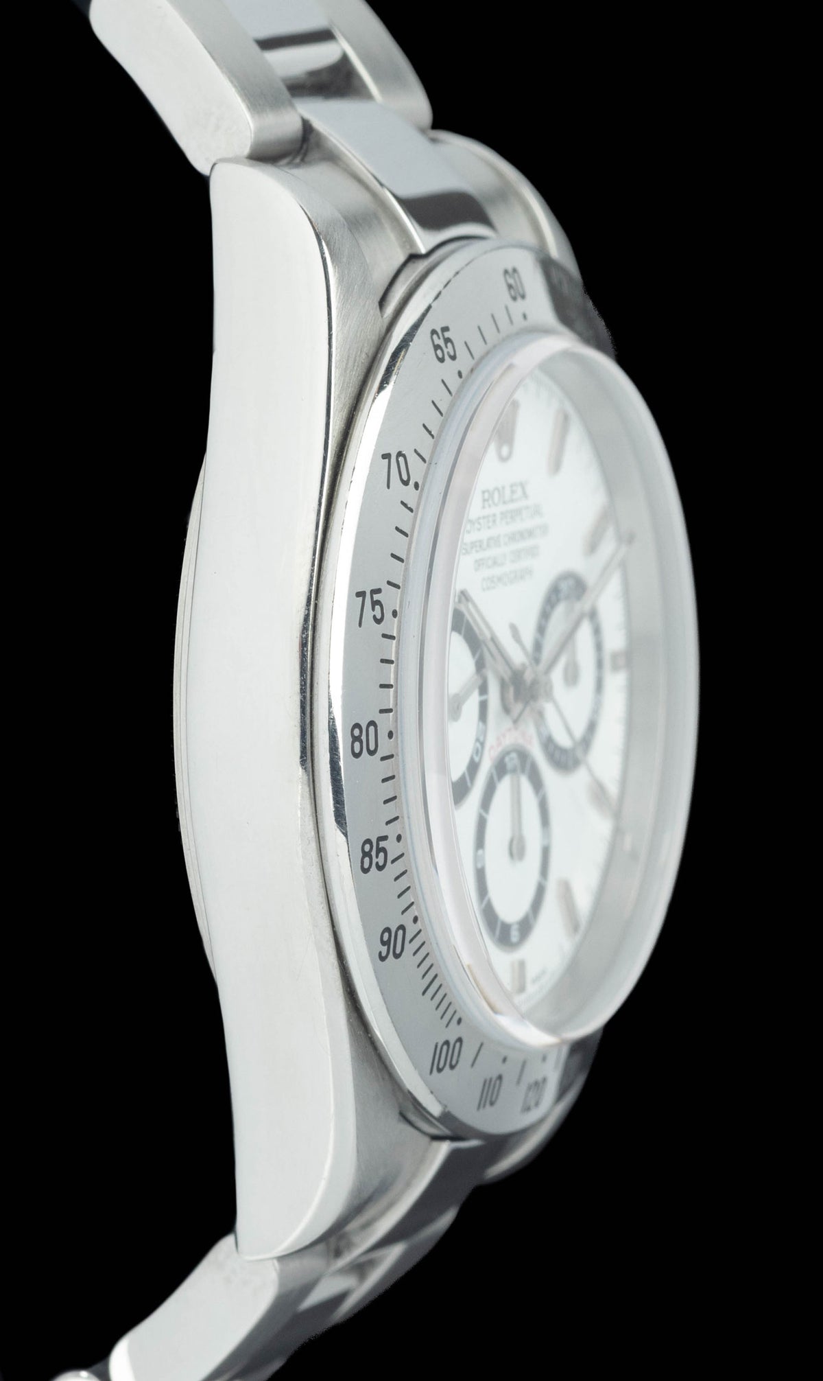 Preowned vintage Rolex Cosmograph Daytona 16520 Zenith White Dial 40MM 1999  | Crown Vintage Watches